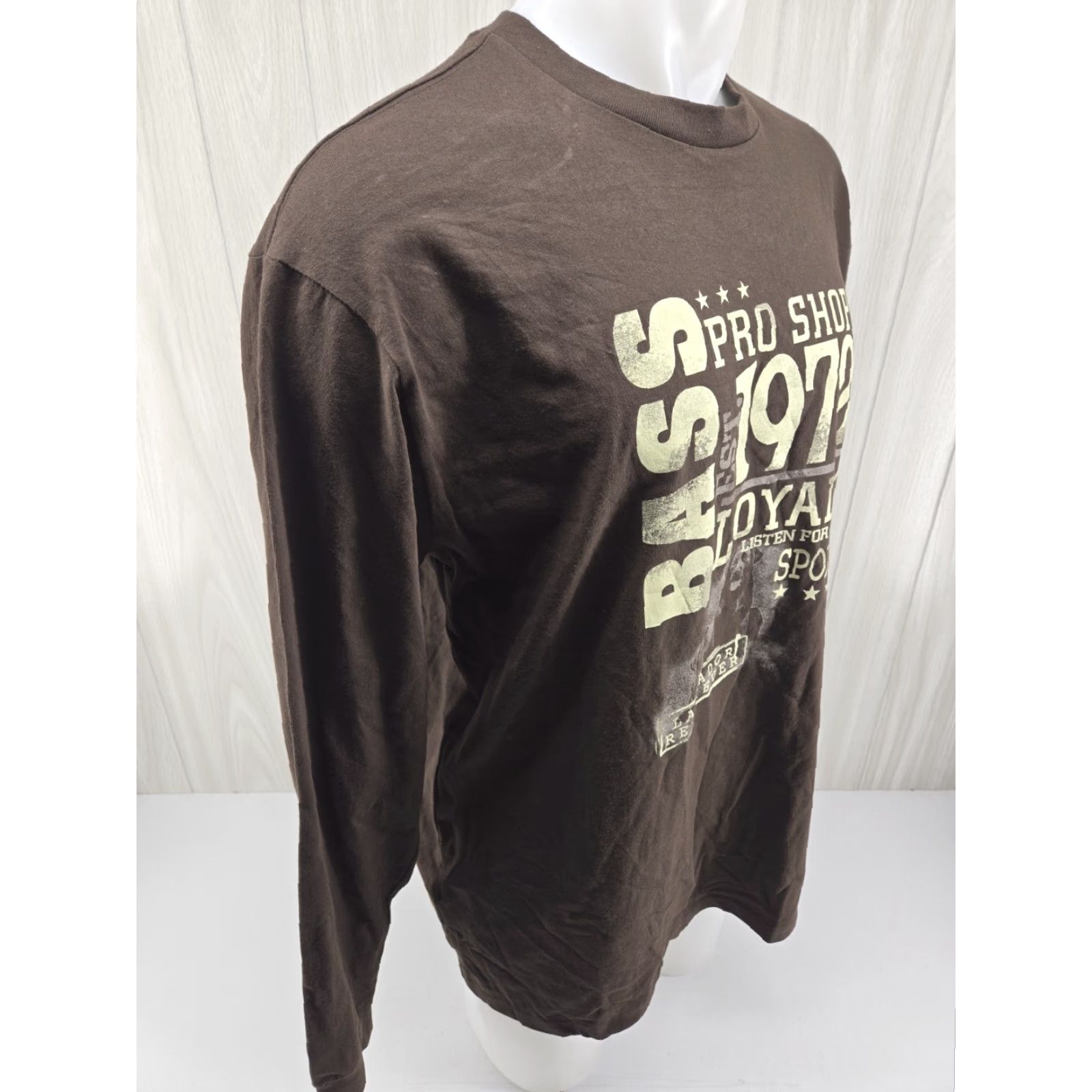 Bass Pro Shops VINTAGE Bass Pro Shops Adult Mens XL Long Sleeve T-Shirt Brown 1972 Fishing Logo Large Size US XL / EU 56 / 4 - 7 Thumbnail