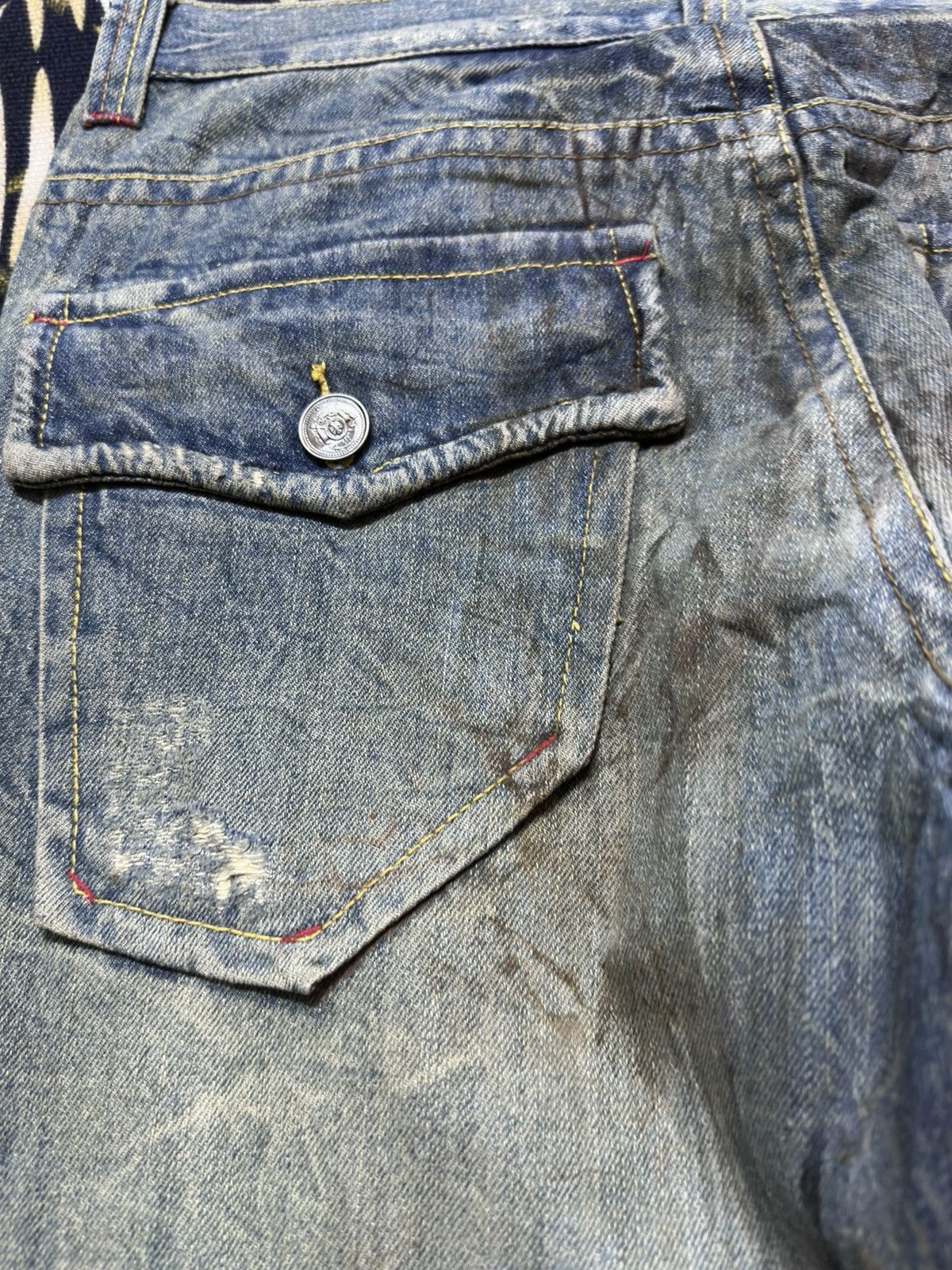 Hysteric Glamour Vintage Jungle Storm Mudwash Ripped Distressed Denim Size US 33 - 9 Thumbnail
