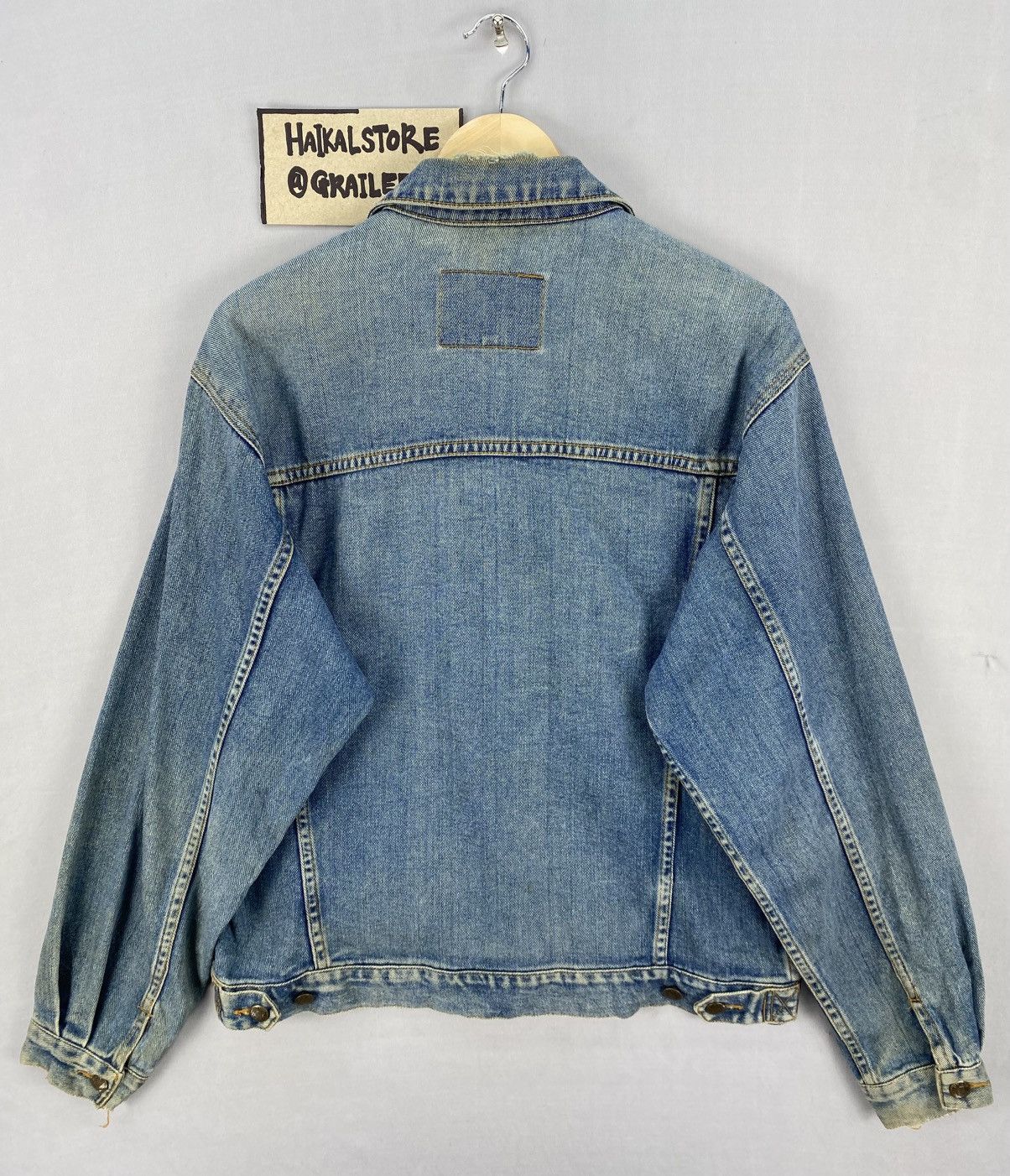 Uniqlo Vintage Uniqlo Trash Denim Trucker Jacket Size US L / EU 52-54 / 3 - 4 Thumbnail