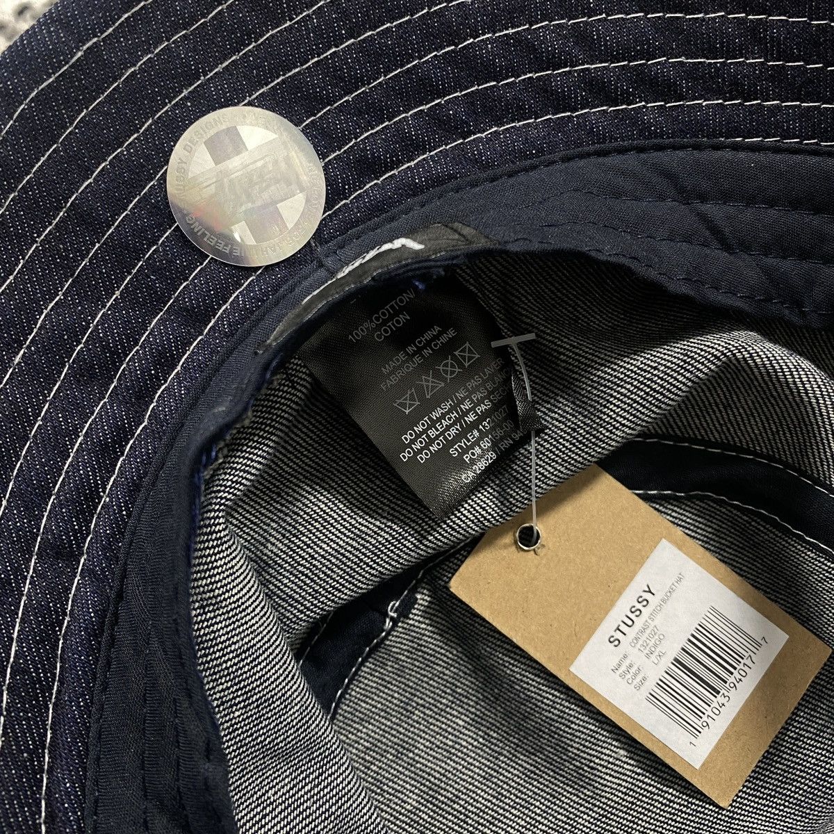 Stussy STUSSY BUCKET HAT CONTRAST STITCH INDIGO Size ONE SIZE - 4 Thumbnail