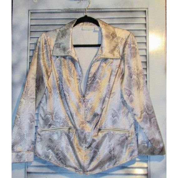 Other Weekends by Chico’s Sz 0 Snakeskin Pattern Jacket Size XS / US 0-2 / IT 36-38 - 11 Thumbnail