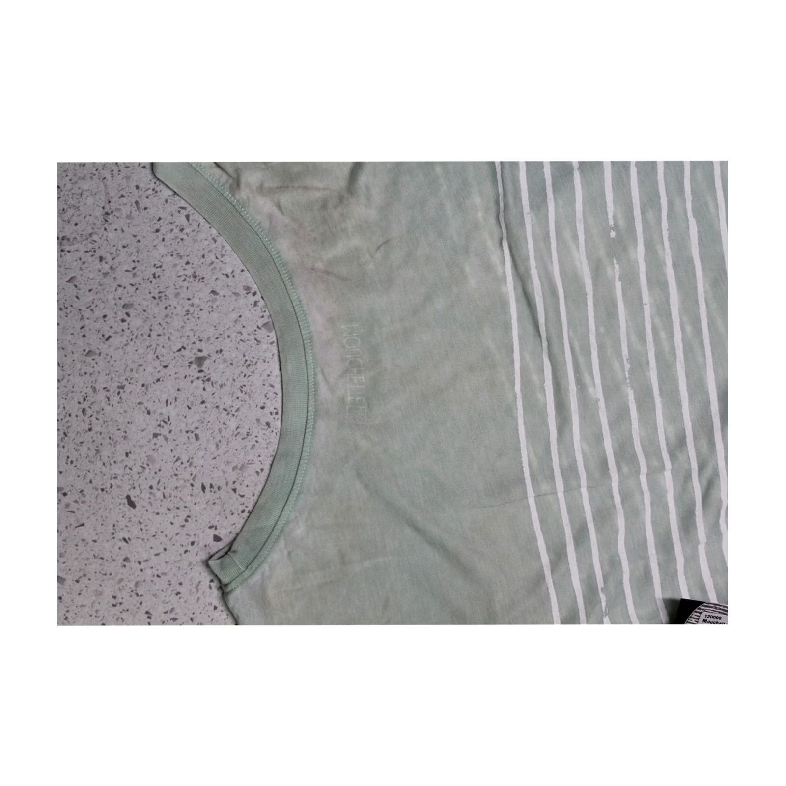 Vintage Mouchette Womens Distressed Stripes Graphic T-Shirt mint XS Size XS / US 0-2 / IT 36-38 - 3 Thumbnail