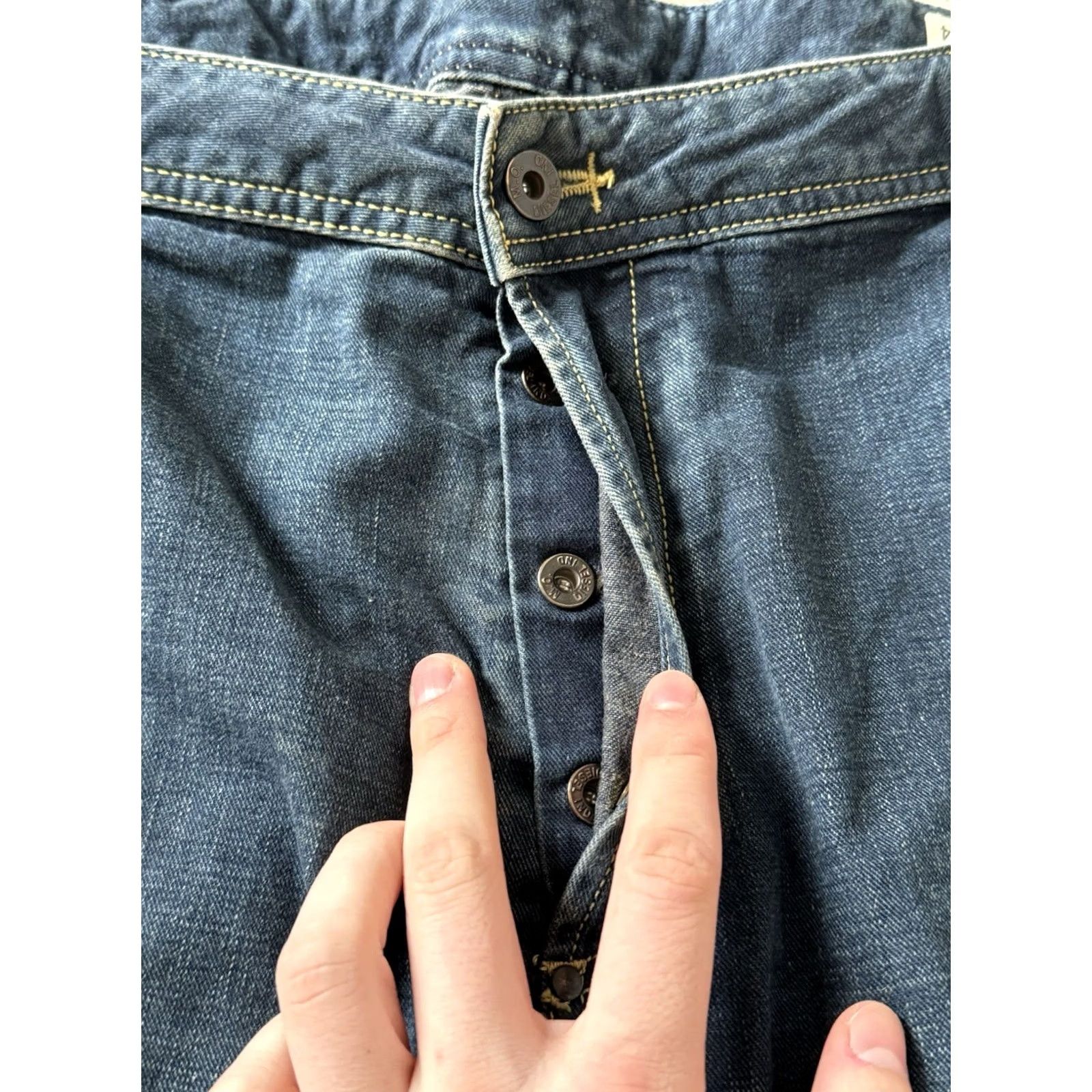 Diesel Diesel Pheyo Jeans Men’s W38 L34 Distressed Denim Navy Straight Vintage 90s City Logo Jeans Mens Size US 38 / EU 54 - 6 Thumbnail