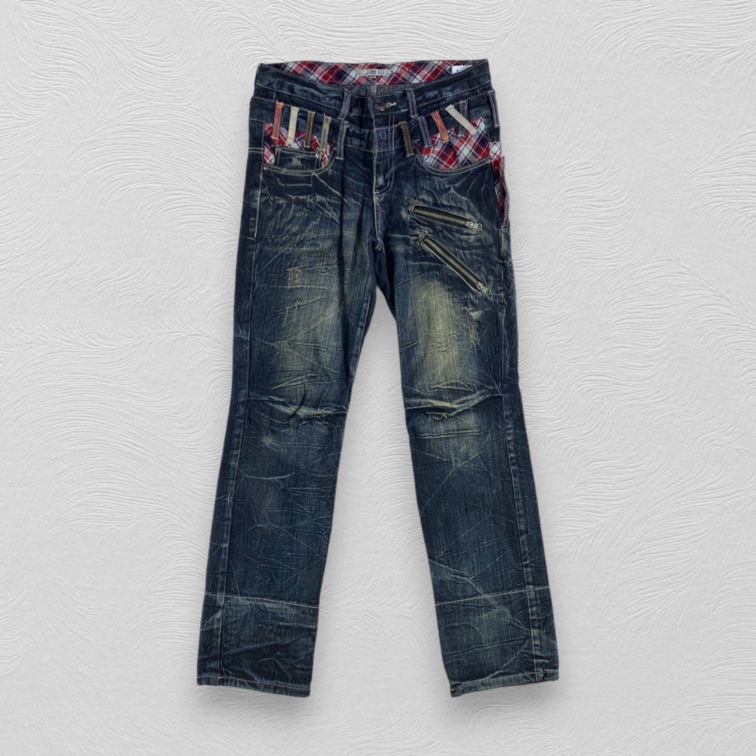 Japanese Brand Japanese Brand Roddie Double Waist Jeans Punk Denim KJ3192 Size US 32 / EU 48 - 1 Thumbnail