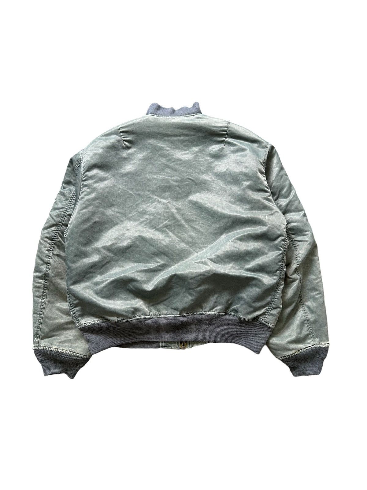Uniqlo × Vintage 1990s Uniqlo MA-1 Bomber jacket trashed Size US L / EU 52-54 / 3 - 5 Thumbnail