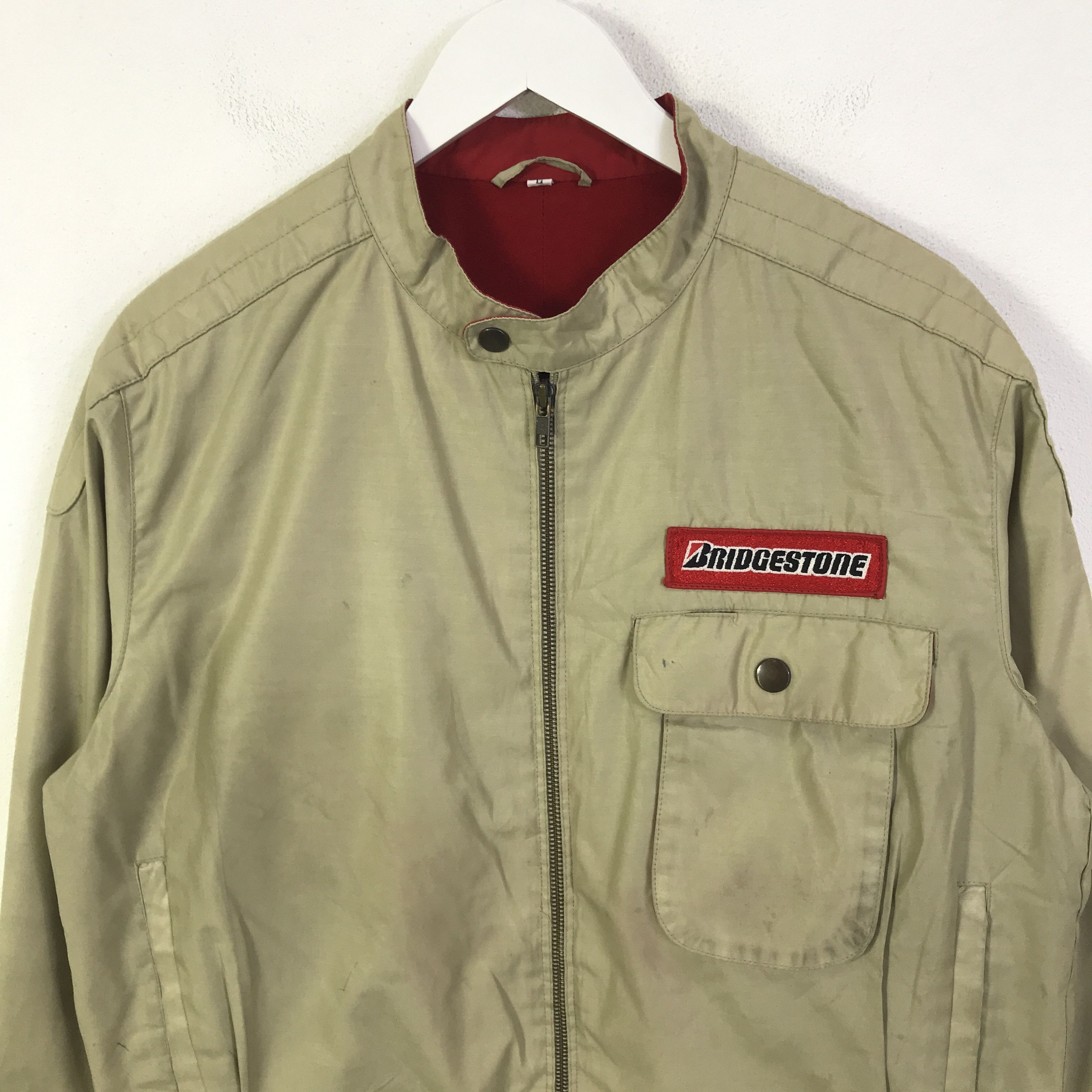 Japanese Brand Vtg Bridgestone Racing Bomber Jacket K128B1 Size US L / EU 52-54 / 3 - 4 Thumbnail