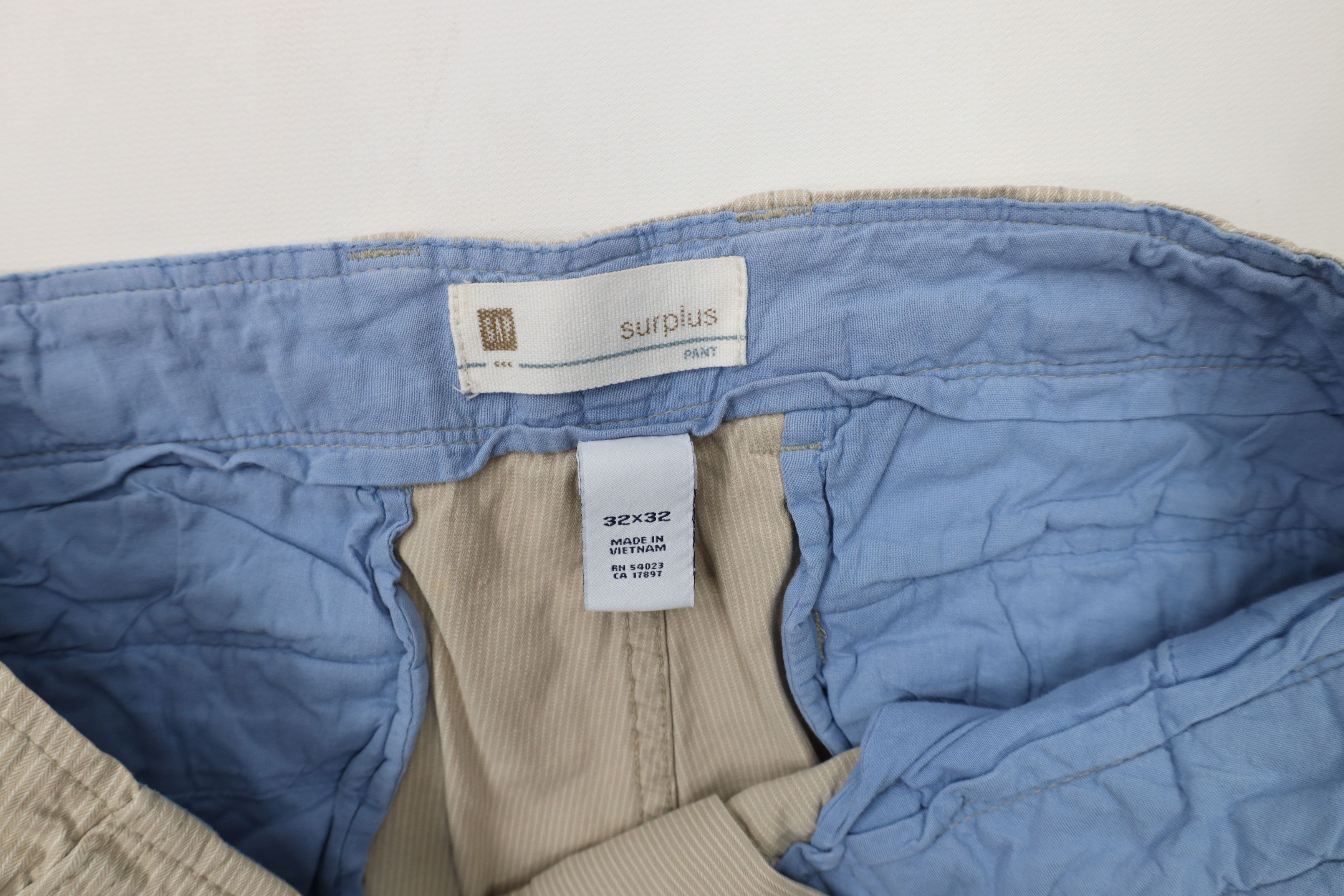 Gap × Vintage Vintage 90s Y2K Gap Surplus Pinstriped Wide Leg Chino Pants Size US 32 / EU 48 - 6 Thumbnail