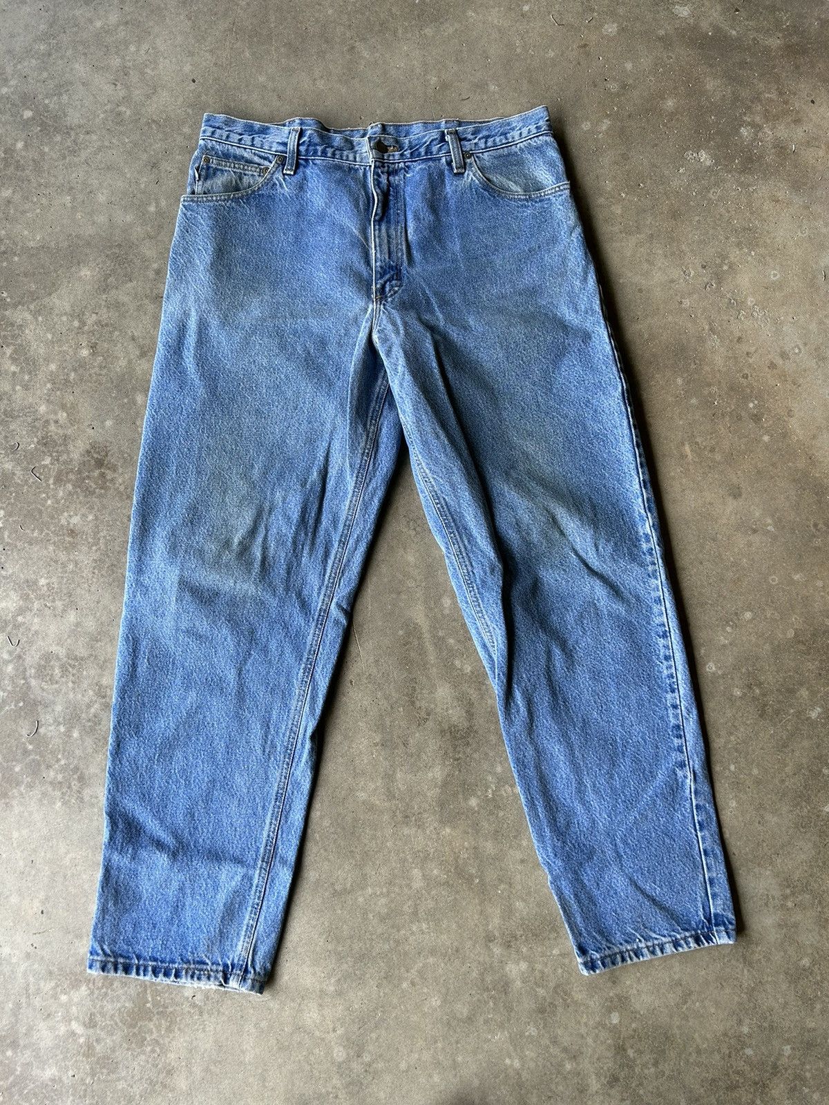 Vintage Carhartt Work Denim Jeans Made in USA 36x32
