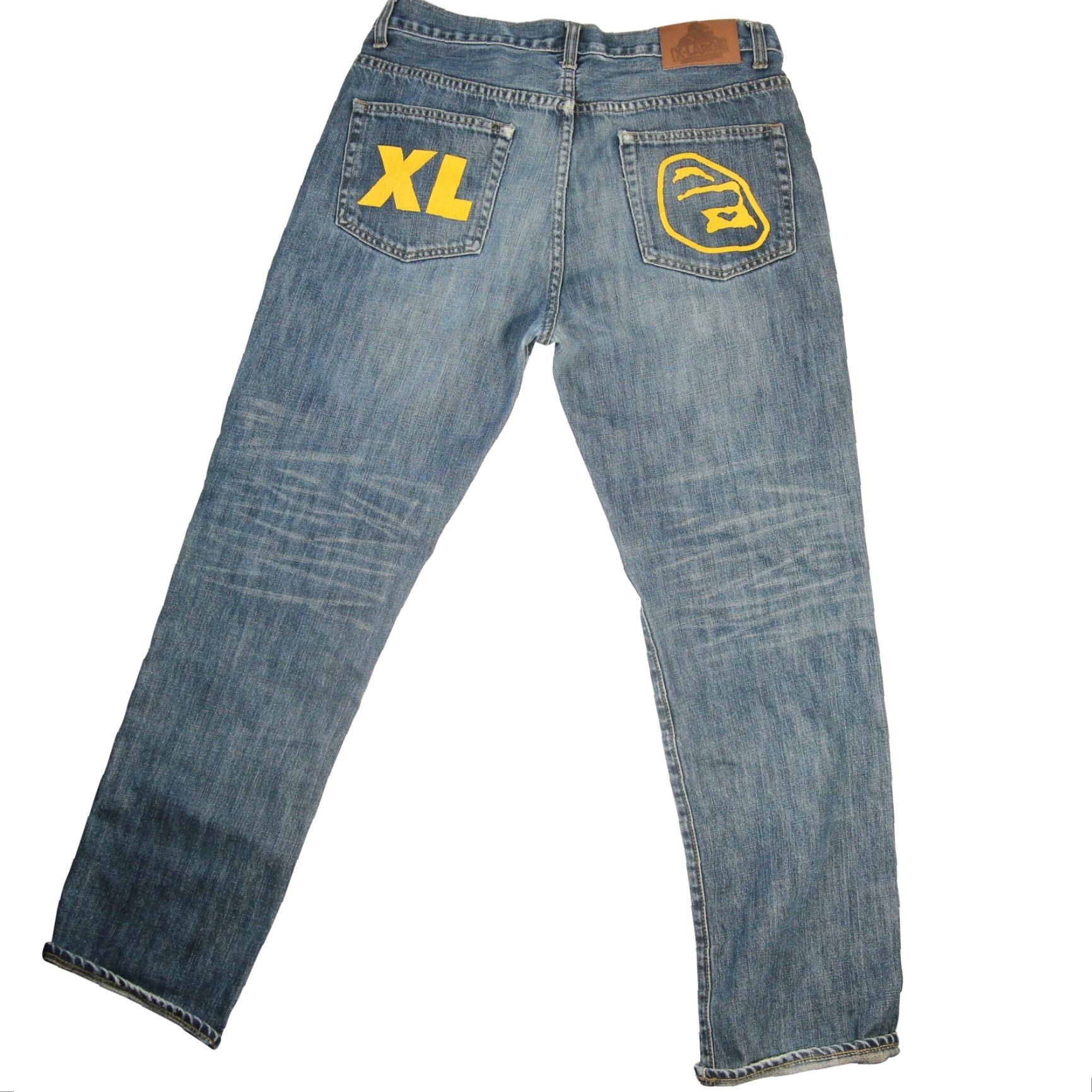 Vintage VINTAGE XLarge Mens Jeans 34x30 Pocket Spellout Blue 90s Streetwear Boys Mens Size US 34 / EU 50 - 2 Thumbnail