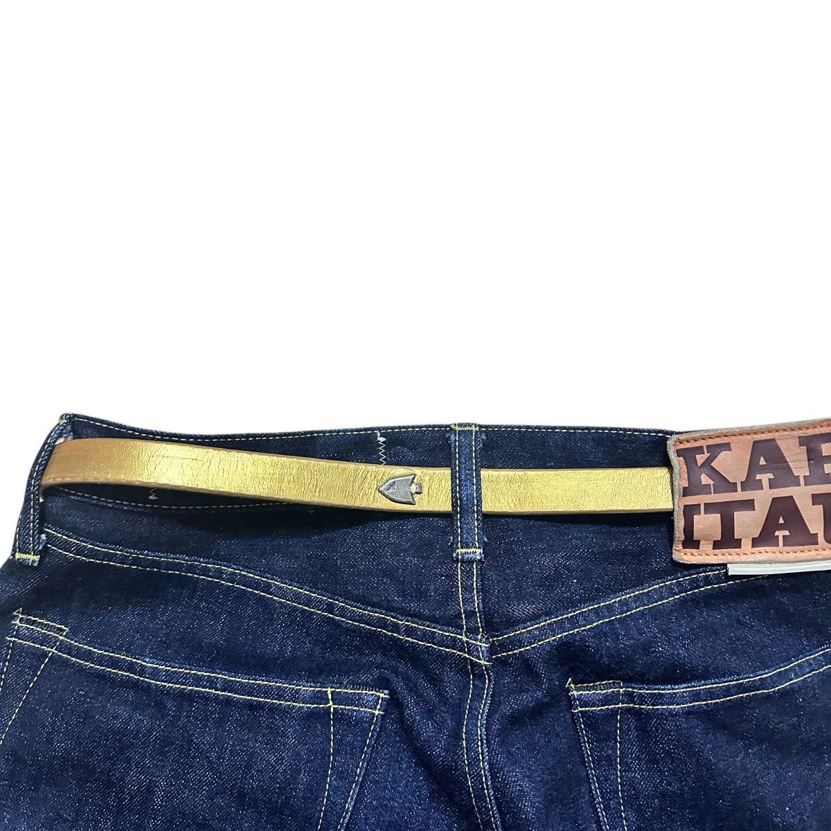 Kapital KAPITAL Gold-Coated Leather Belt Size ONE SIZE - 7 Thumbnail