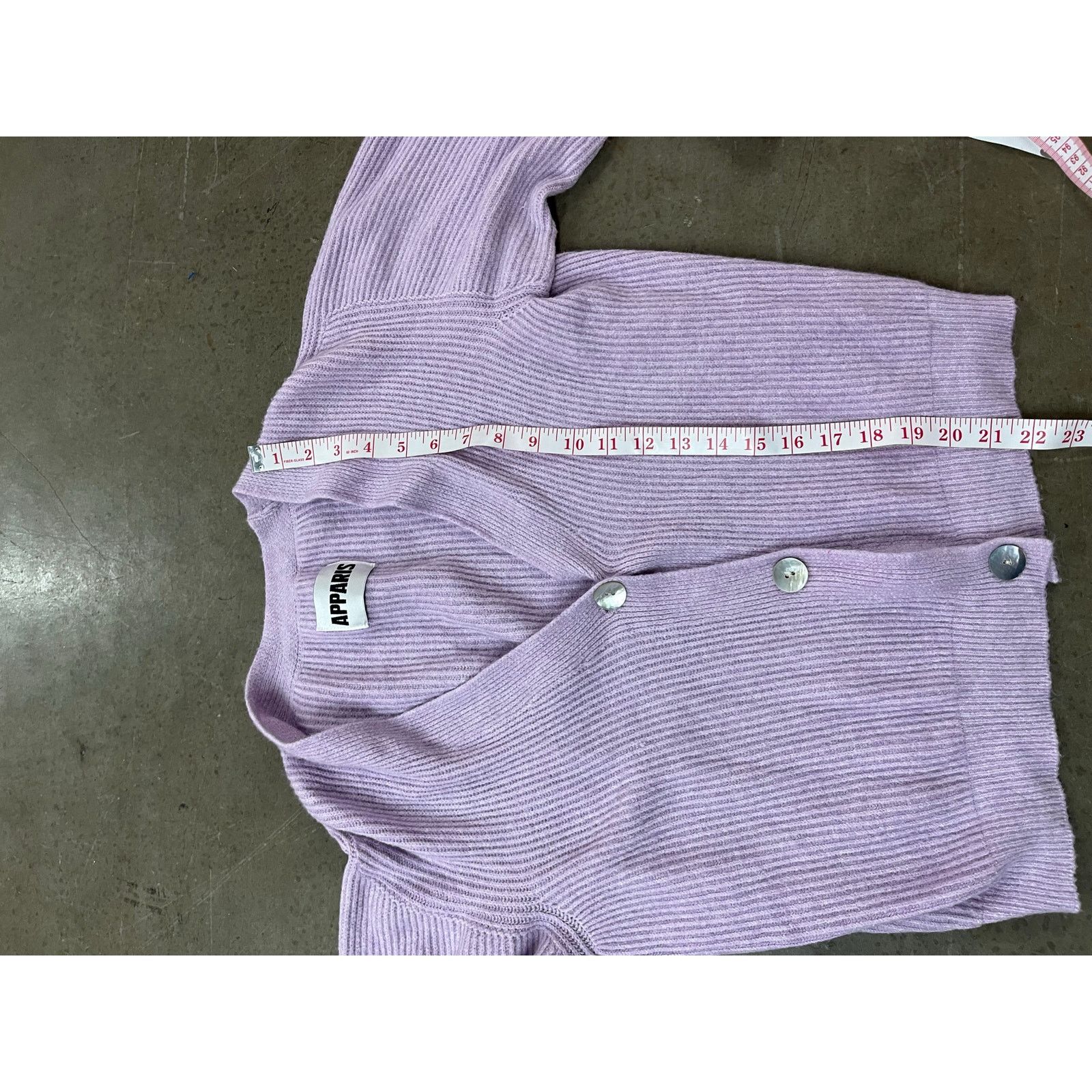 APPARIS Apparis- Molly Cropped Cardigan / Lavender / M Size M / US 6-8 / IT 42-44 - 6 Thumbnail