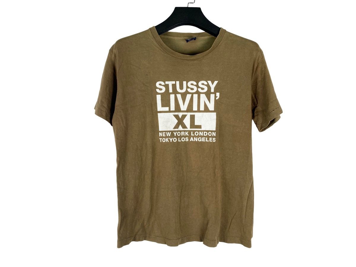 Vintage Vintage 90s Stussy Livin Tee Size US L / EU 52-54 / 3 - 1 Thumbnail