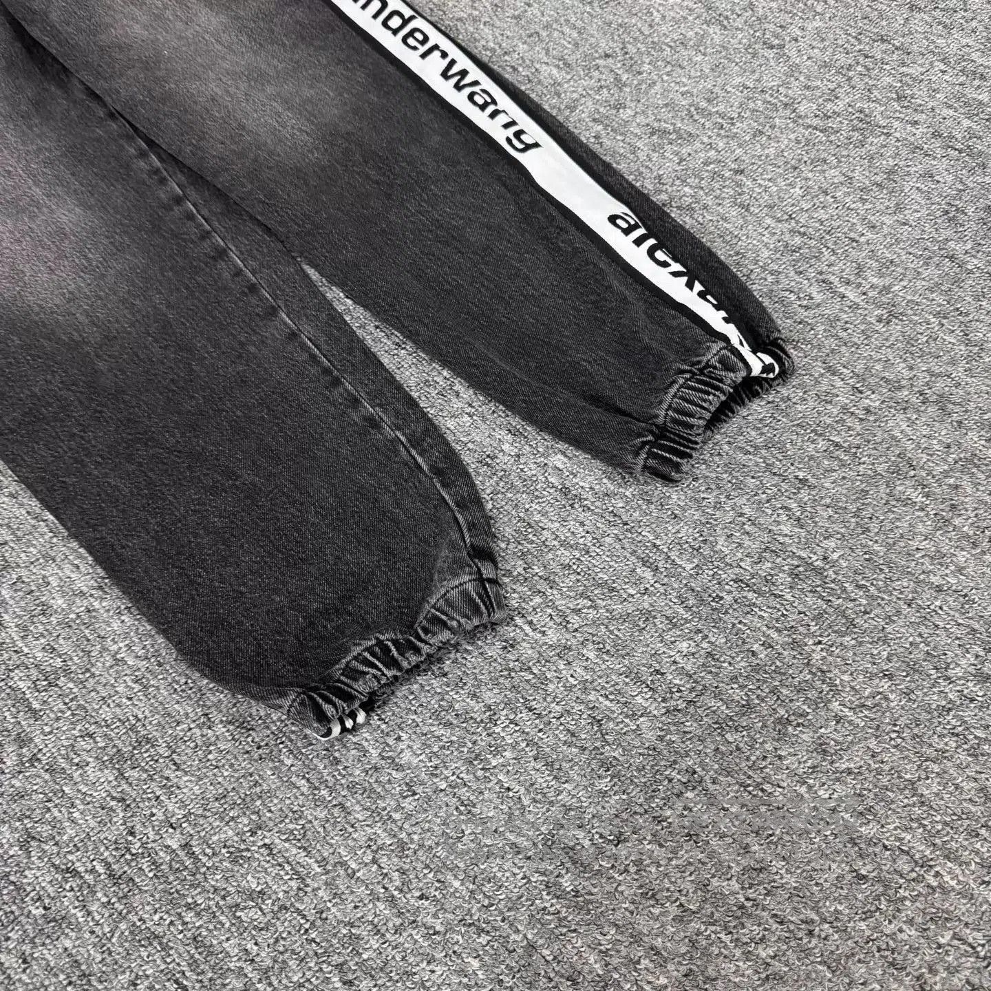 Alexander Wang Black Denim Pants with Side Stripe, Size 30. Size US 30 / EU 46 - 3 Thumbnail
