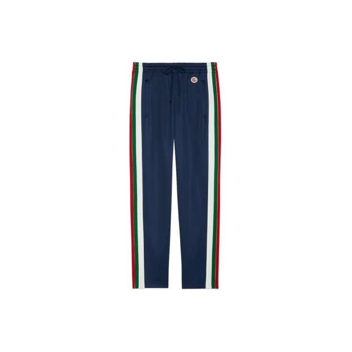 Gucci Gucci SS22 Blue Striped Knit Track Pants-2507 Size 22" - 1 Thumbnail