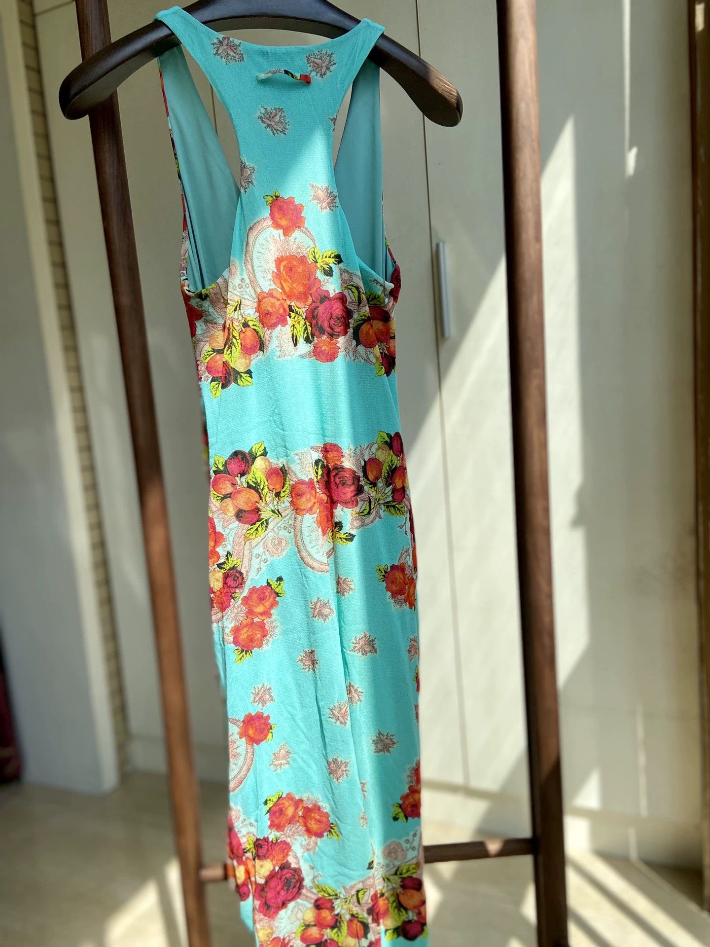Jean Paul Gaultier JPG Women's Tiffany Blue Rose Print Tulle Dress M Size M / US 6-8 / IT 42-44 - 6 Thumbnail