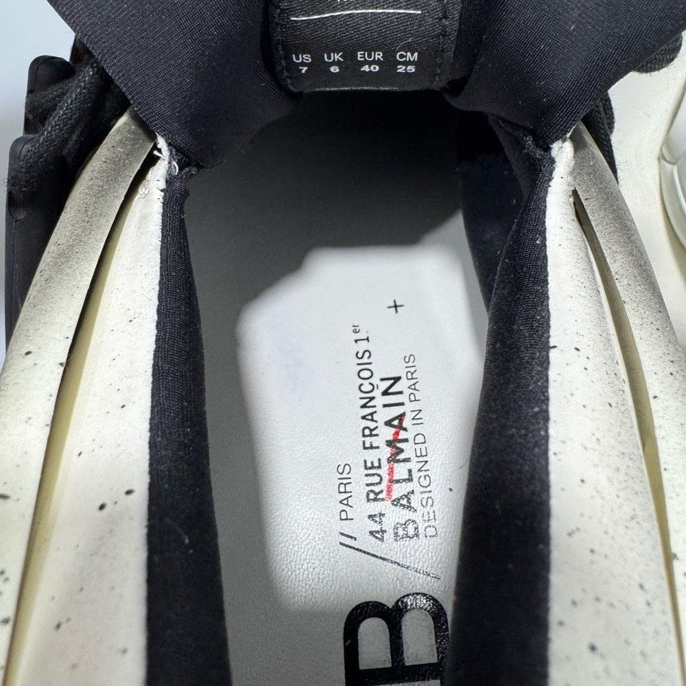 Balmain Balmain Unicorn Neoprene & RubberizedLeather Layered Sneaker Size US 7 / EU 40 - 6 Thumbnail