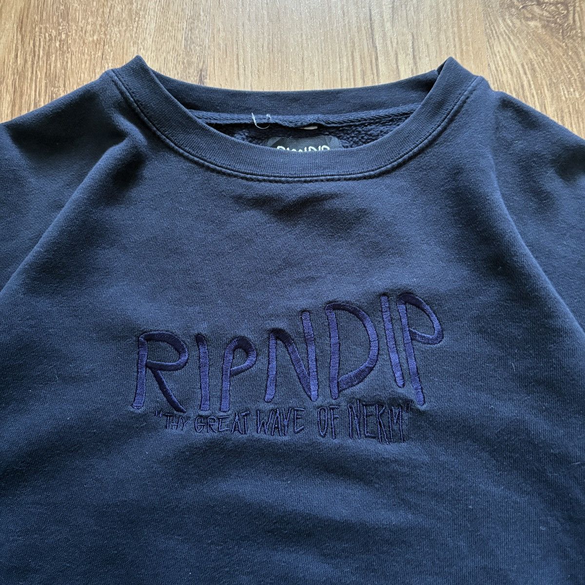 RIPNDIP Y2K Skater Navy RIPNDIP Great wave of nerm graphic sweater Size US L / EU 52-54 / 3 - 5 Thumbnail