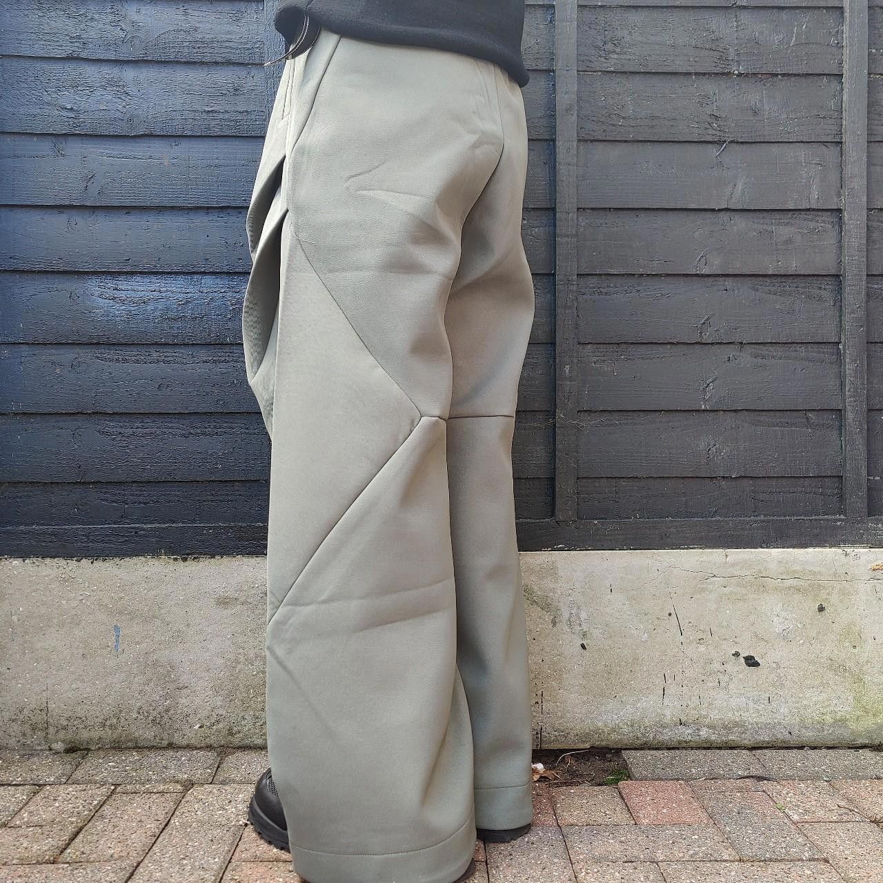 Other Grey-green Pleated Wide Leg Trousers Size US 32 / EU 48 - 4 Thumbnail