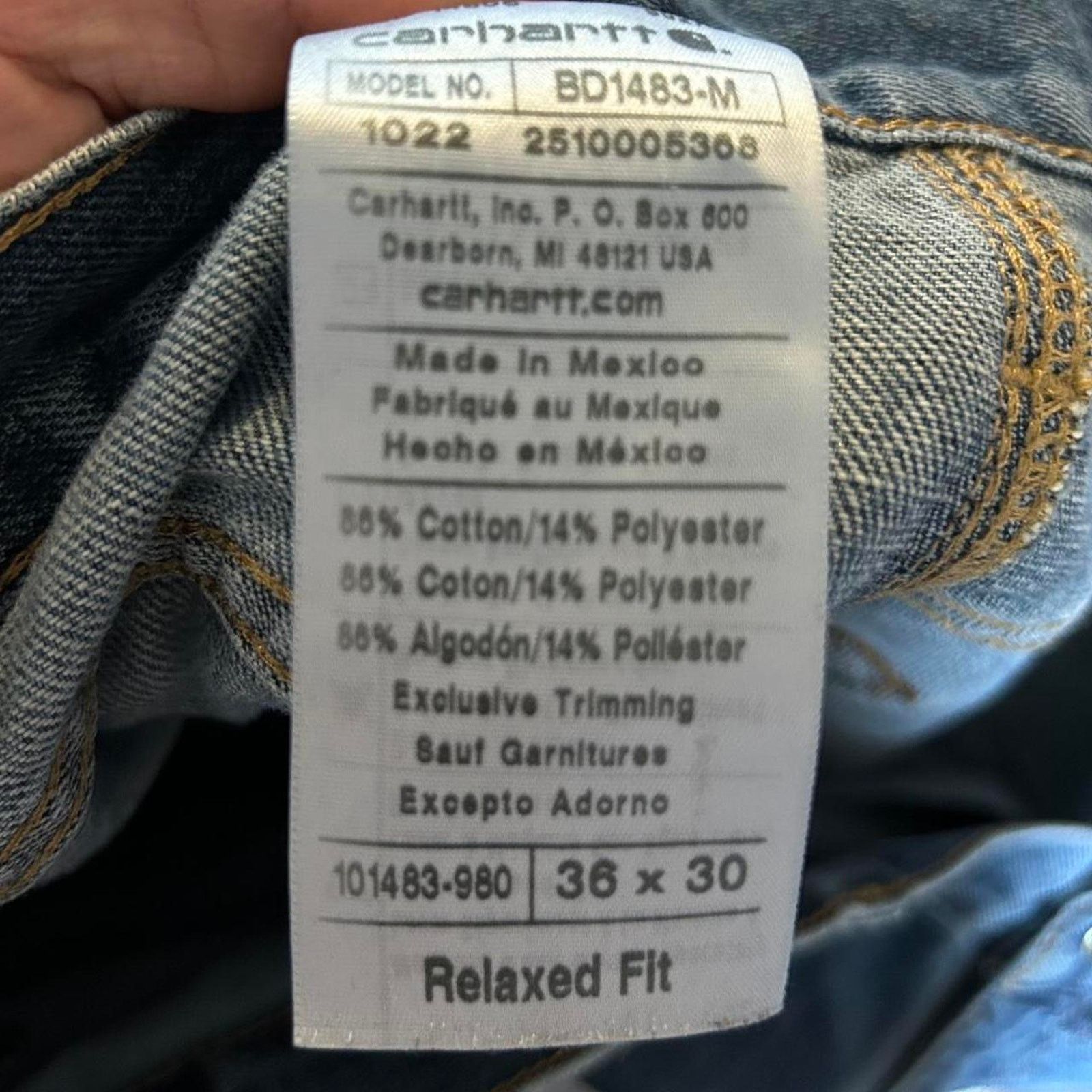 Carhartt Relaxed Baggy Fit Carhartt Jeans Size US 36 / EU 52 - 3 Thumbnail
