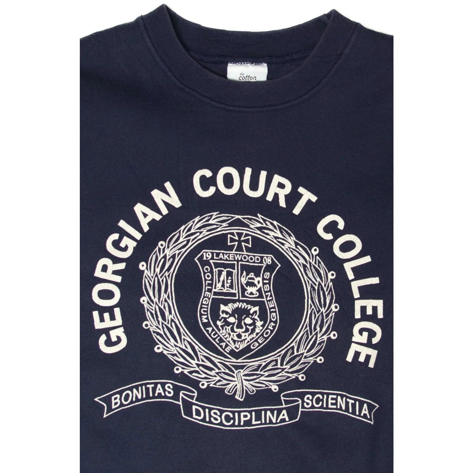 Vintage VINTAGE Cotton Exchange Navy Blue Georgia Court College Sweatshirt 1990s Large Mens Size US L / EU 52-54 / 3 - 2 Thumbnail