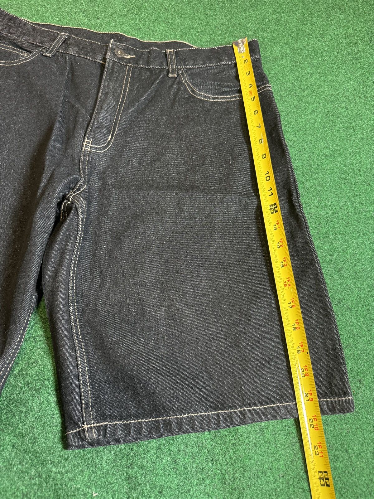 Route 66 Y2K Baggy Below Knee Hip Hop Jorts Dark Wash 14” Shorts Size US 36 / EU 52 - 7 Thumbnail