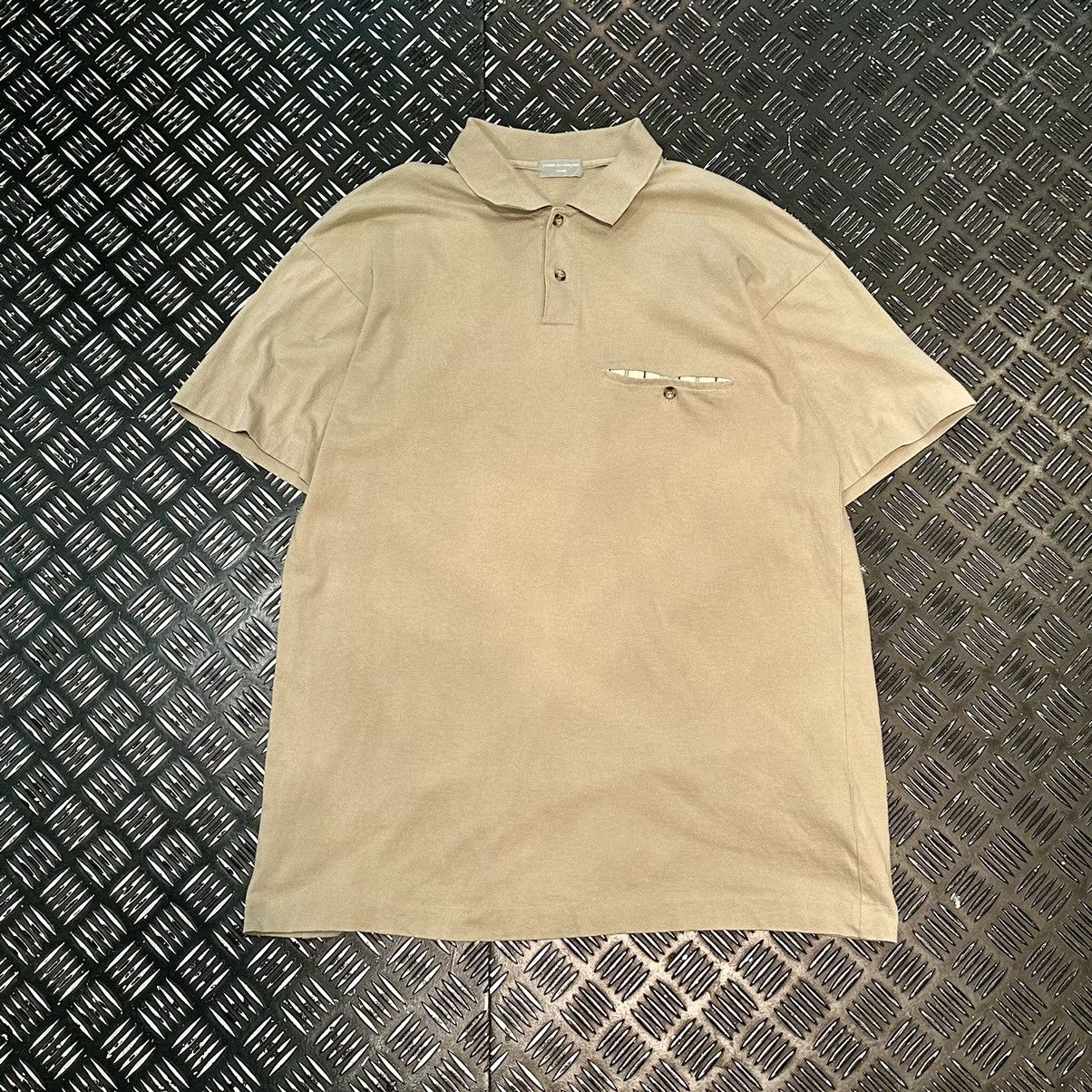 image of Comme Des Garcons Homme 1992 Comme Des Garçons Homme S/s Polo Shirt Vintage in Beige (Size XL)