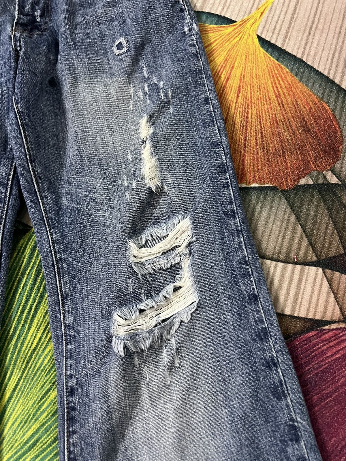Abercrombie & Fitch 💥Flare💥Abercrombie & Fitch Distressed Faded Jean Size US 33 - 9 Thumbnail