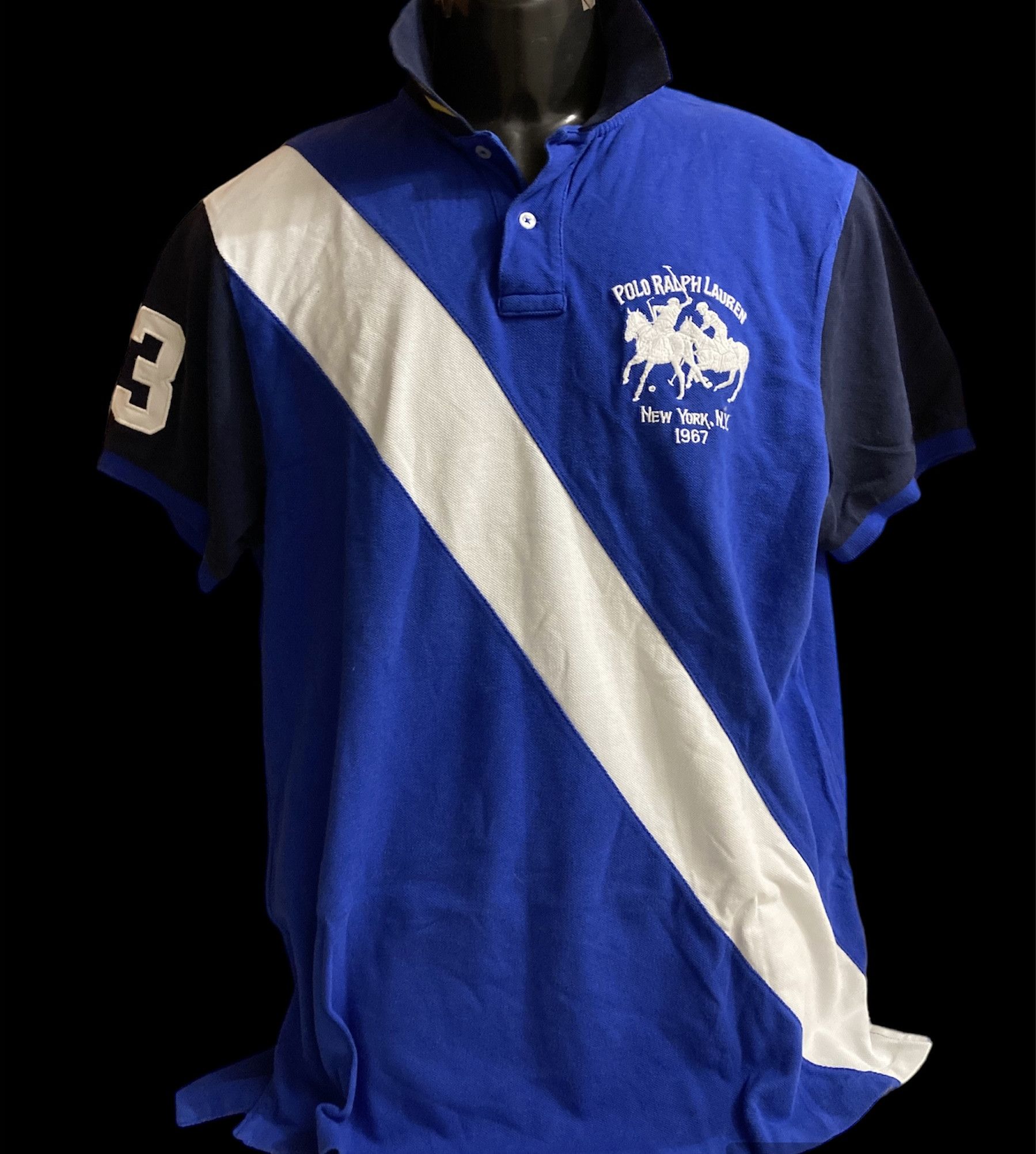 Polo Ralph Lauren Polo by Ralph Lauren New York 67 Big Logo #3 Blue Polo Shirt Size US L / EU 52-54 / 3 - 1 Thumbnail