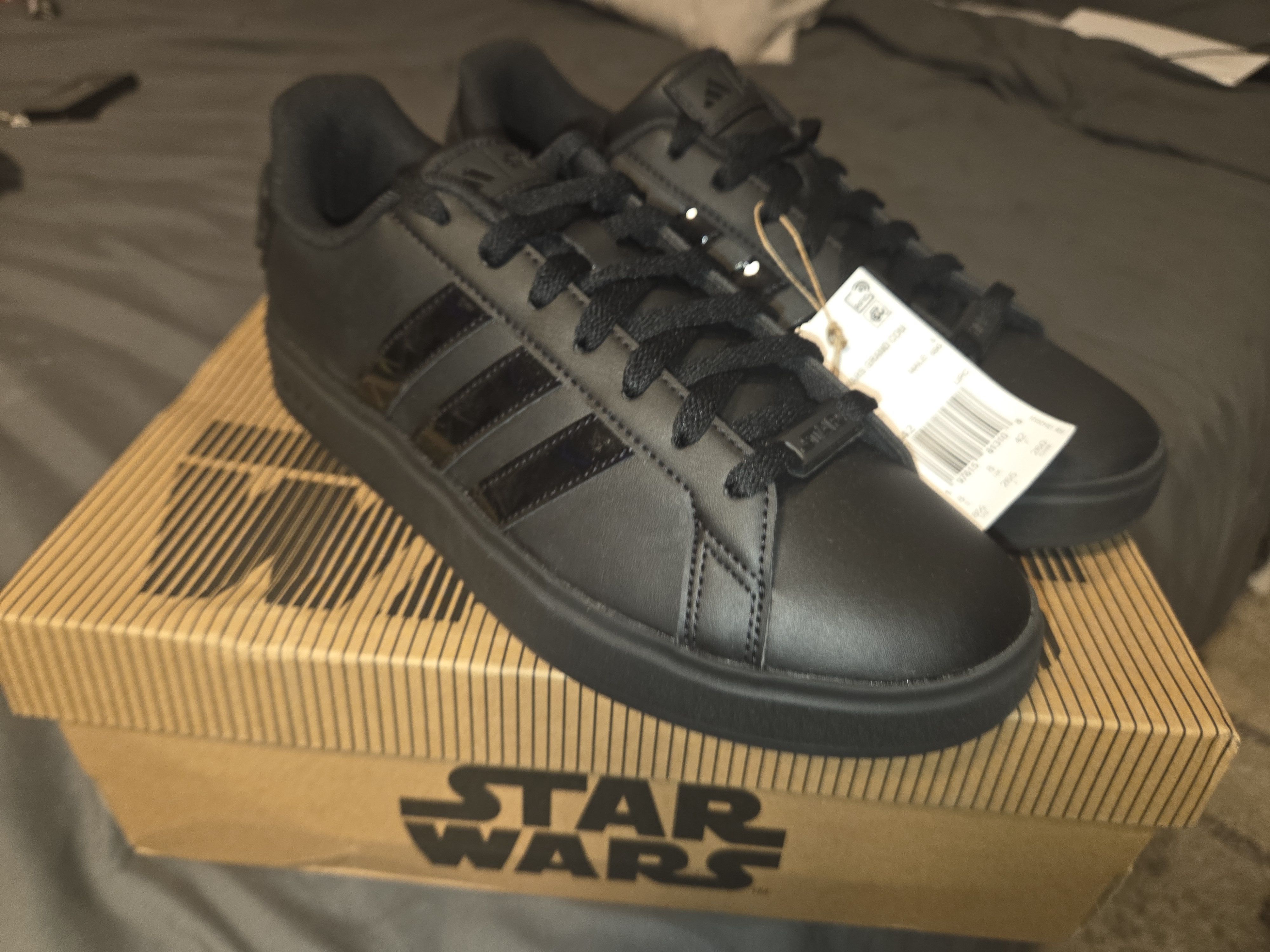 Adidas × Star Wars Adidas Star Wars Grand Court Black Size US 8.5 / EU 41-42 - 7 Thumbnail