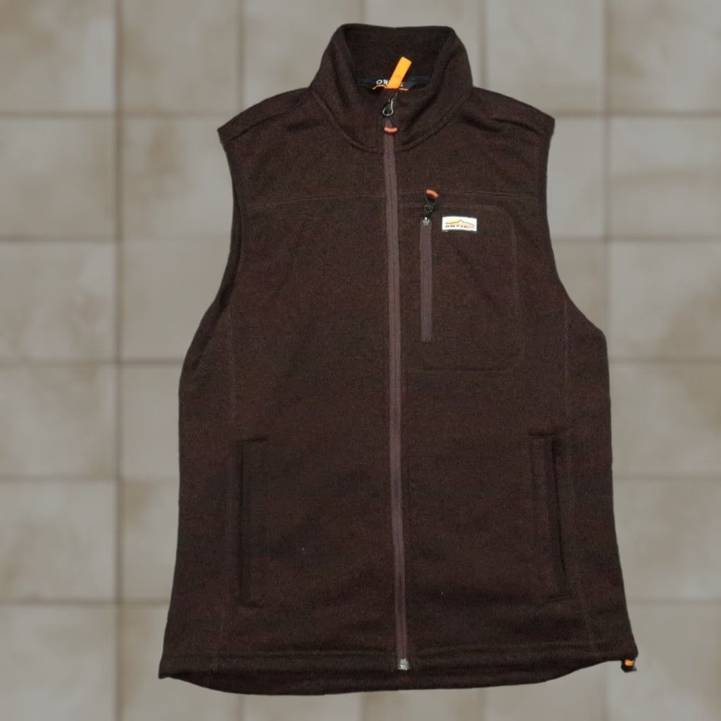 Orvis Orvis Vest Mens Medium Brown Fleece Full Zip Pockets Hiking Travel Casual Workwear"} Size US M / EU 48-50 / 2 - 1 Thumbnail