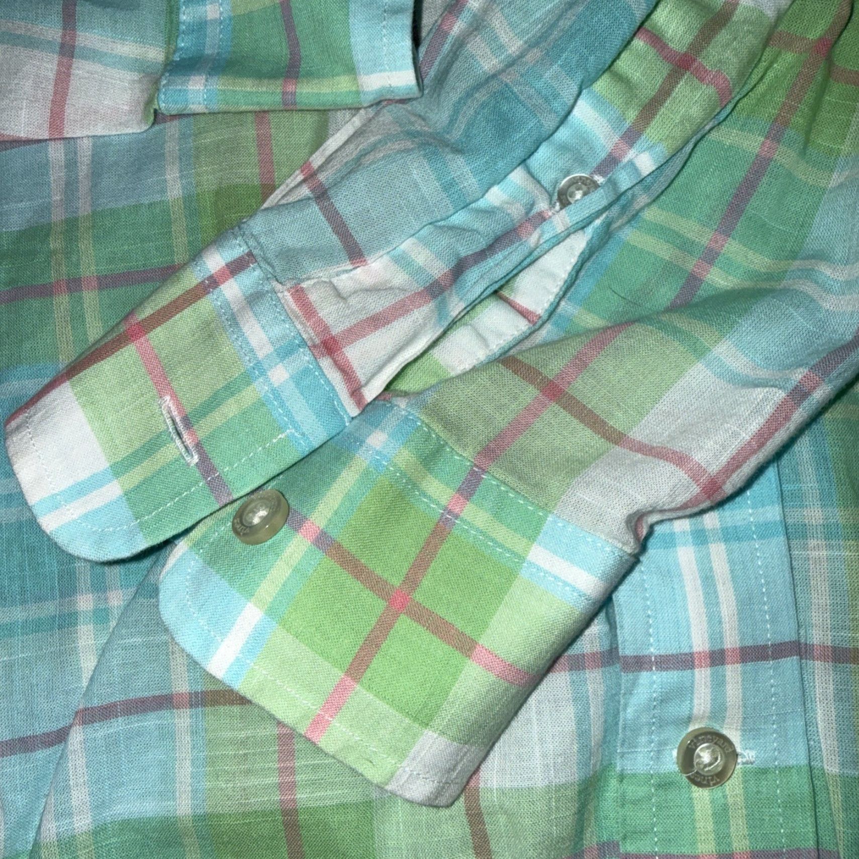 Vineyard Vines Vineyard Vines Tucker Shirt Men’s Large Blue Green Plaid Cotton Button-Up Shirt Men Large Blues Green Plaid Cotton Button-Up with Logo Pocket Size US L / EU 52-54 / 3 - 5 Thumbnail
