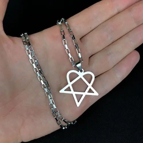 Jewelry Kitazawa x Mint Heart Necklace Punk Grunge Chain Y2K Size ONE SIZE - 8 Thumbnail