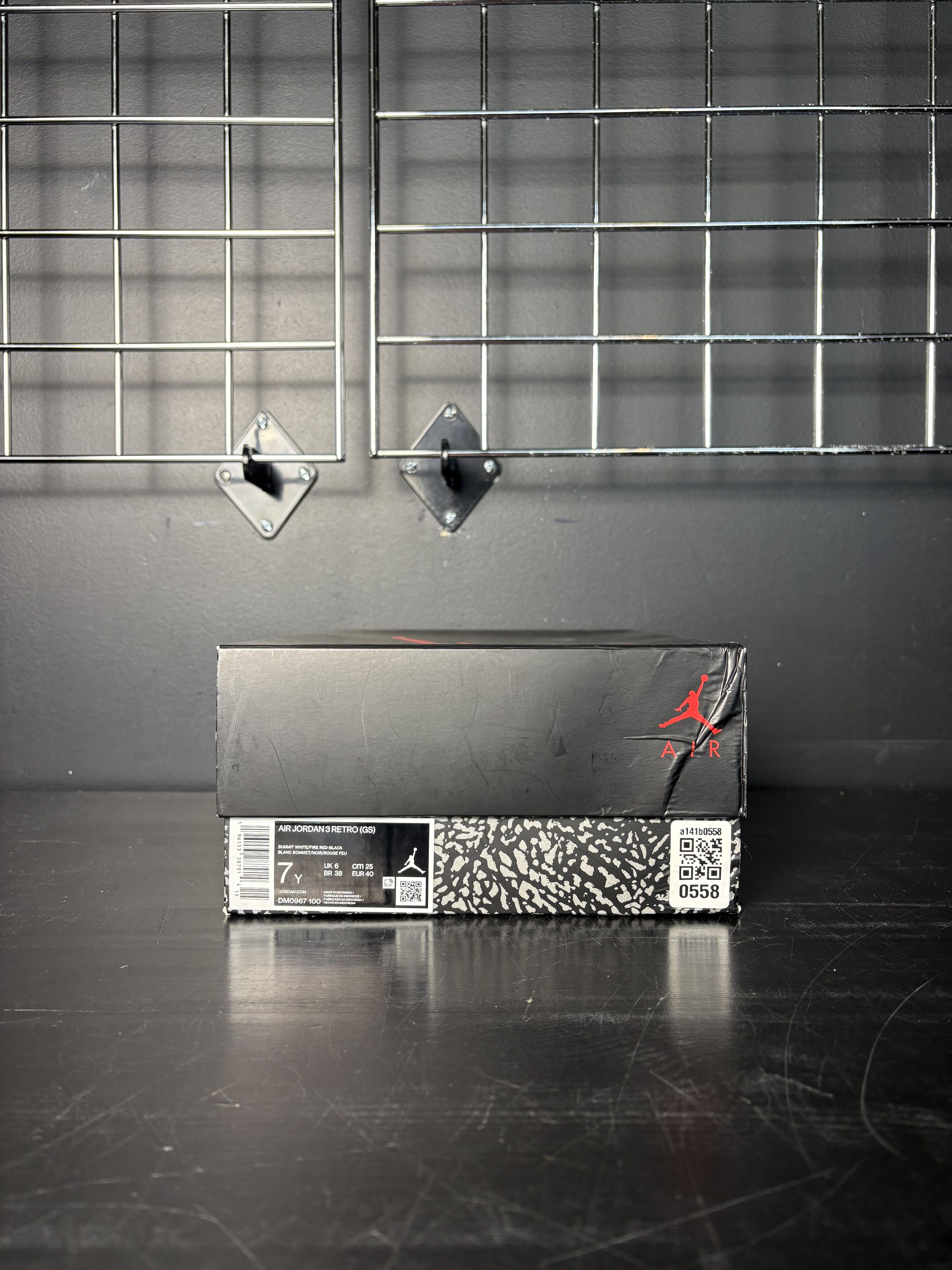 Nike Air Jordan 3 Retro "White Cement Reimagined" (GS) **PRE-OWNED** Size US 7 / EU 40 - 7 Thumbnail