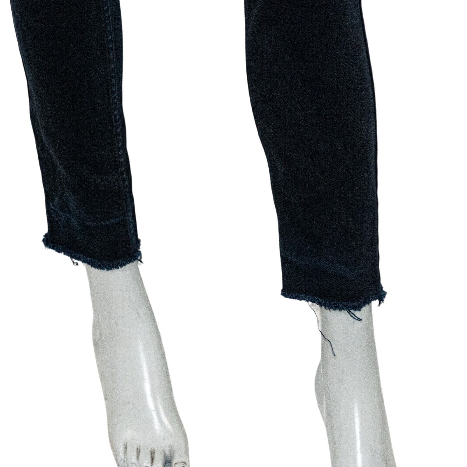 RE/DONE RE/DONE Originals fray crop high rise denim Jeans black/blue Size 25" / US 0 / IT 36 - 8 Thumbnail