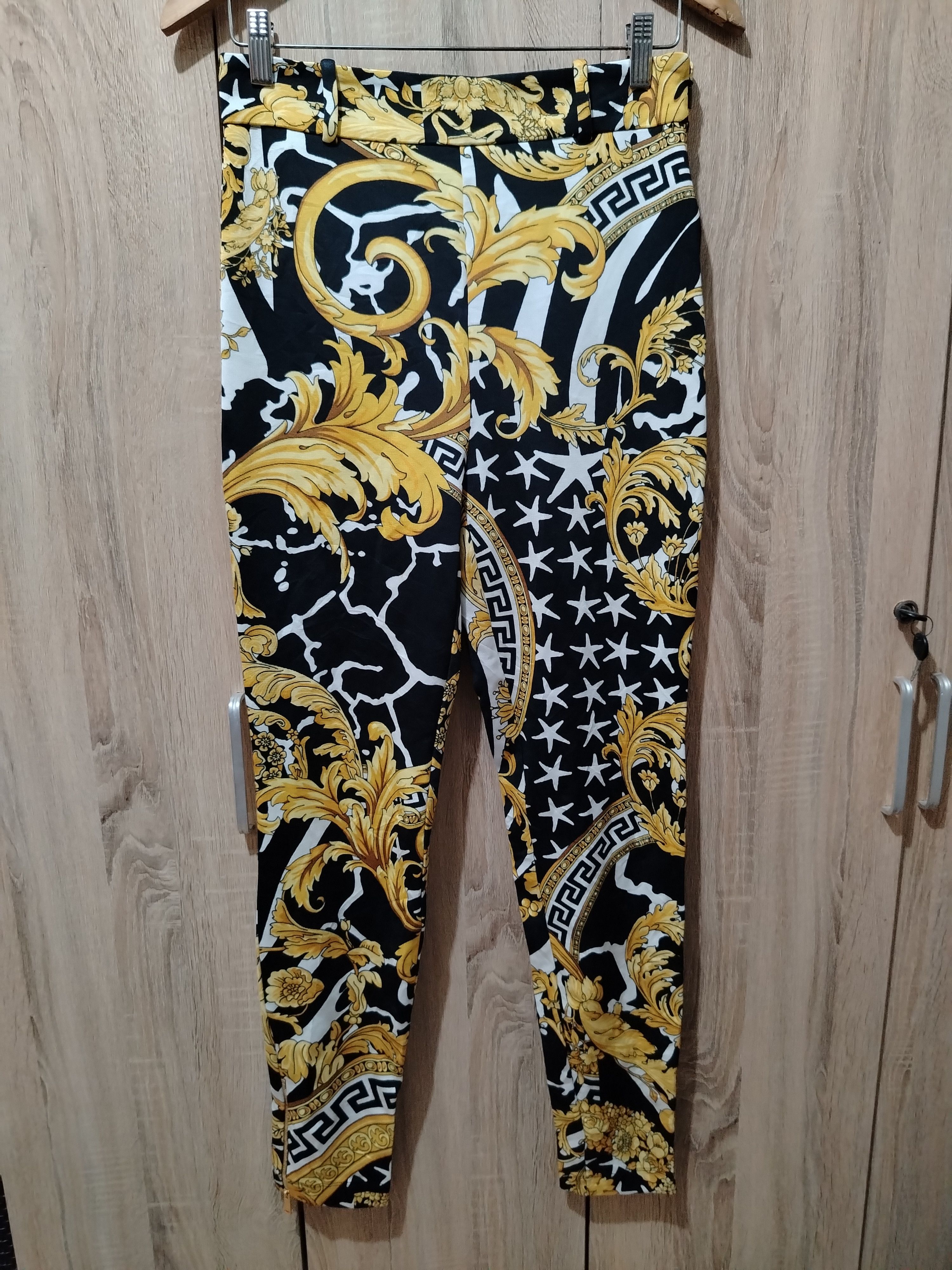 Versace VERSACE printed legging ankle zip Size 29" - 1 Thumbnail