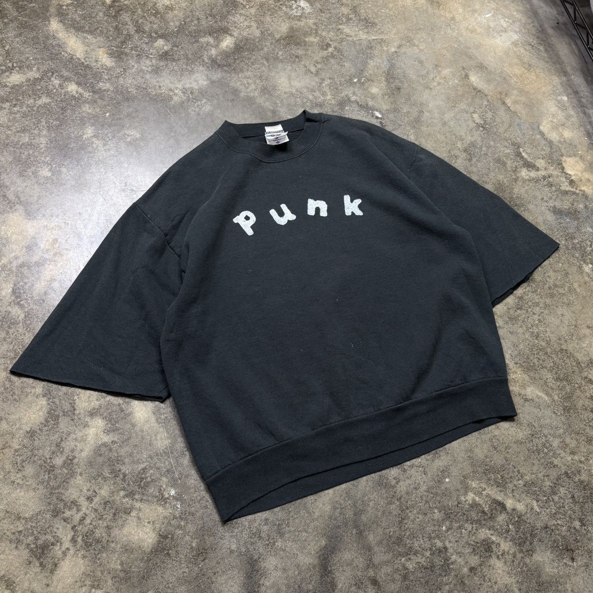 Vintage vintage punk custom baggy crop style sweatshirt shirt Size US L / EU 52-54 / 3 - 1 Thumbnail