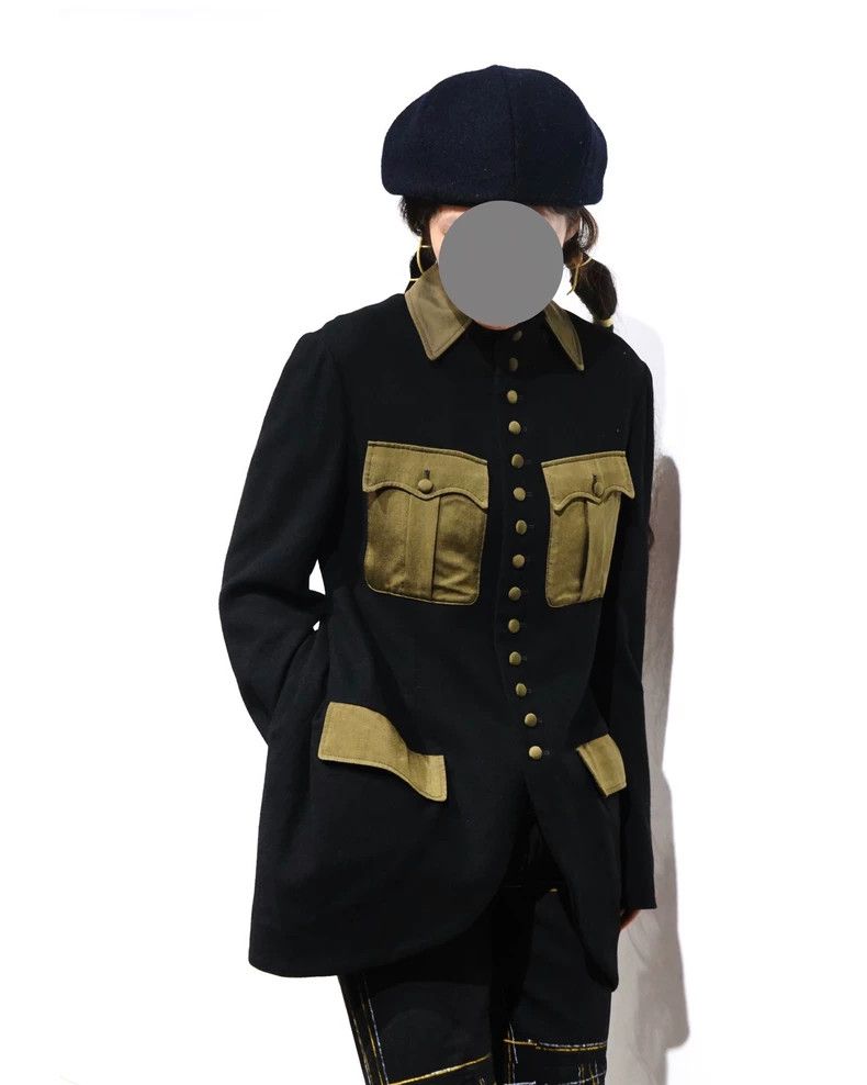 Yohji Yamamoto Color-block vintage dovetail jacket 2506-Nex