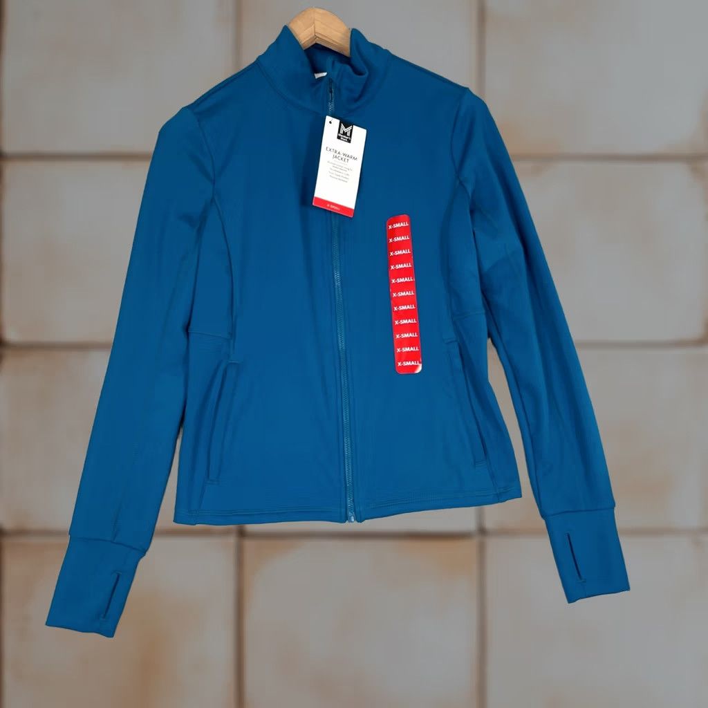 Altea Member's Mark Jacket Womens XS Teal Full Zip Thumbholes Fleece Lined Size XS / US 0-2 / IT 36-38 - 1 Thumbnail
