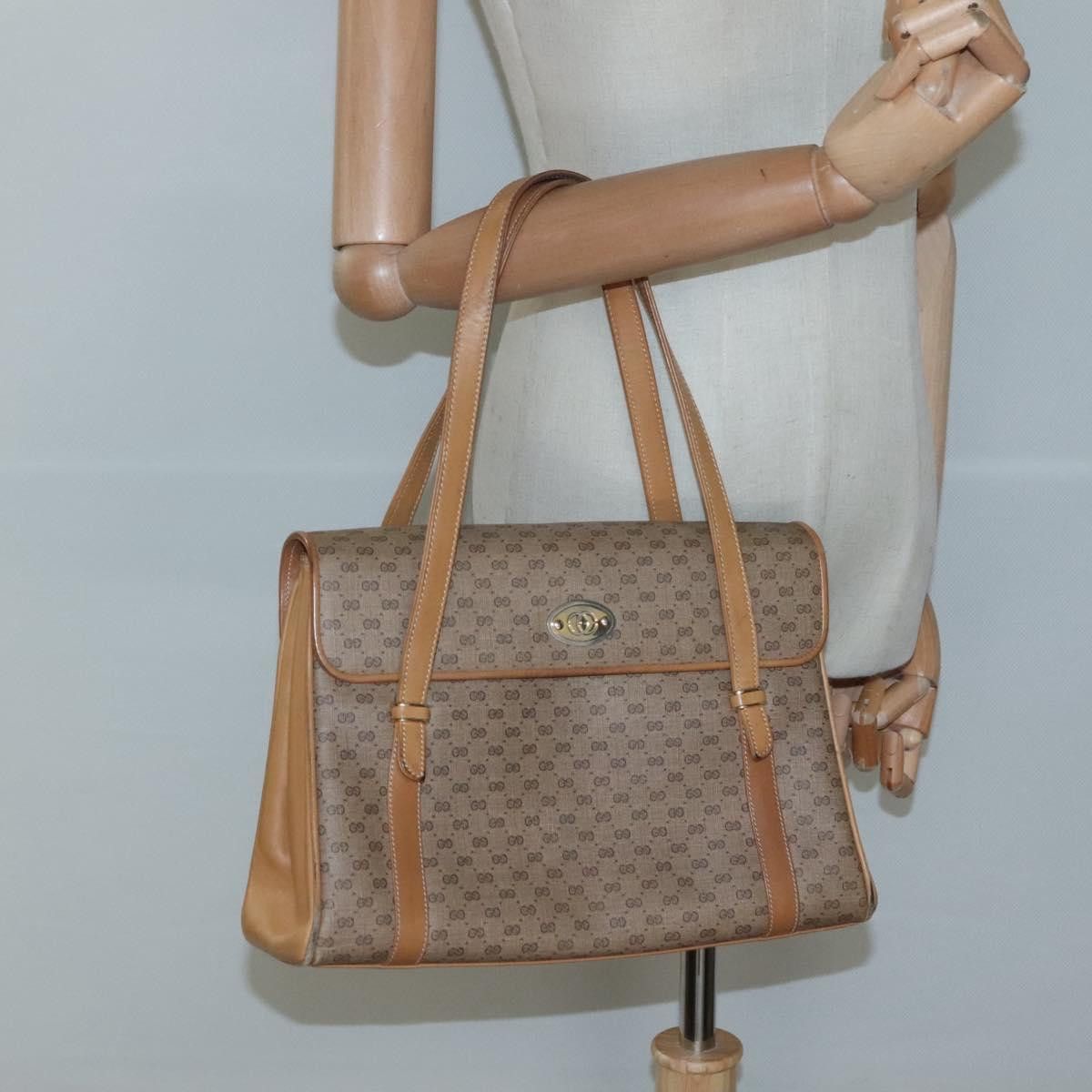 Gucci GUCCI Micro GG Supreme Hand Bag Pvc Beige Gold 000 46 000 46 Size ONE SIZE - 23 Thumbnail