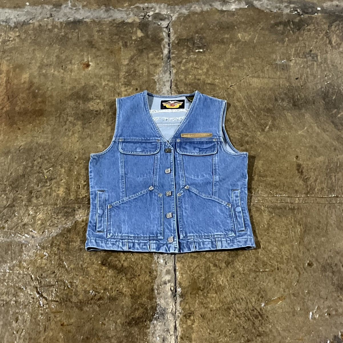 Harley Davidson × Vintage Harley Davidson Vintage Vest 90s Y2K Women's Size Small Size S / US 4 / IT 40 - 1 Thumbnail