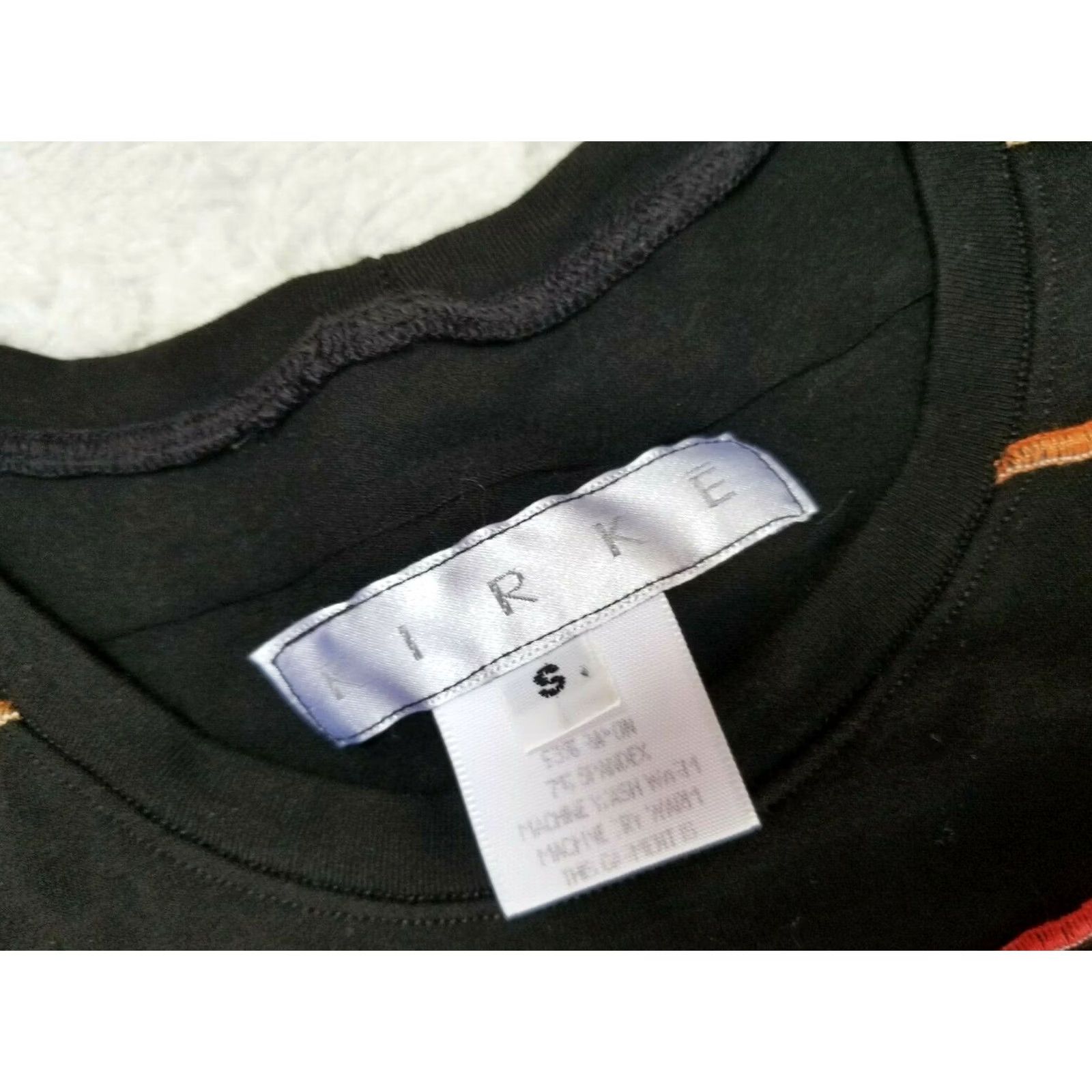 Vintage Kirke Womens Crew Neck Stretch Long Sleeve T-Shirt Top Small Black Size S / US 4 / IT 40 - 3 Thumbnail