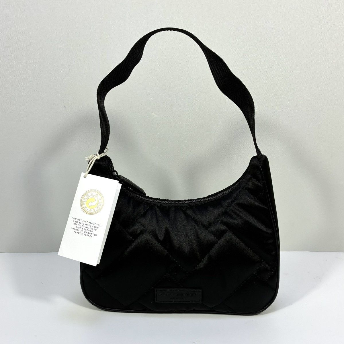 Kurt Geiger Kurt Geiger London Recycled Quilted Shoulder Hobo Bag Black Size ONE SIZE - 3 Thumbnail