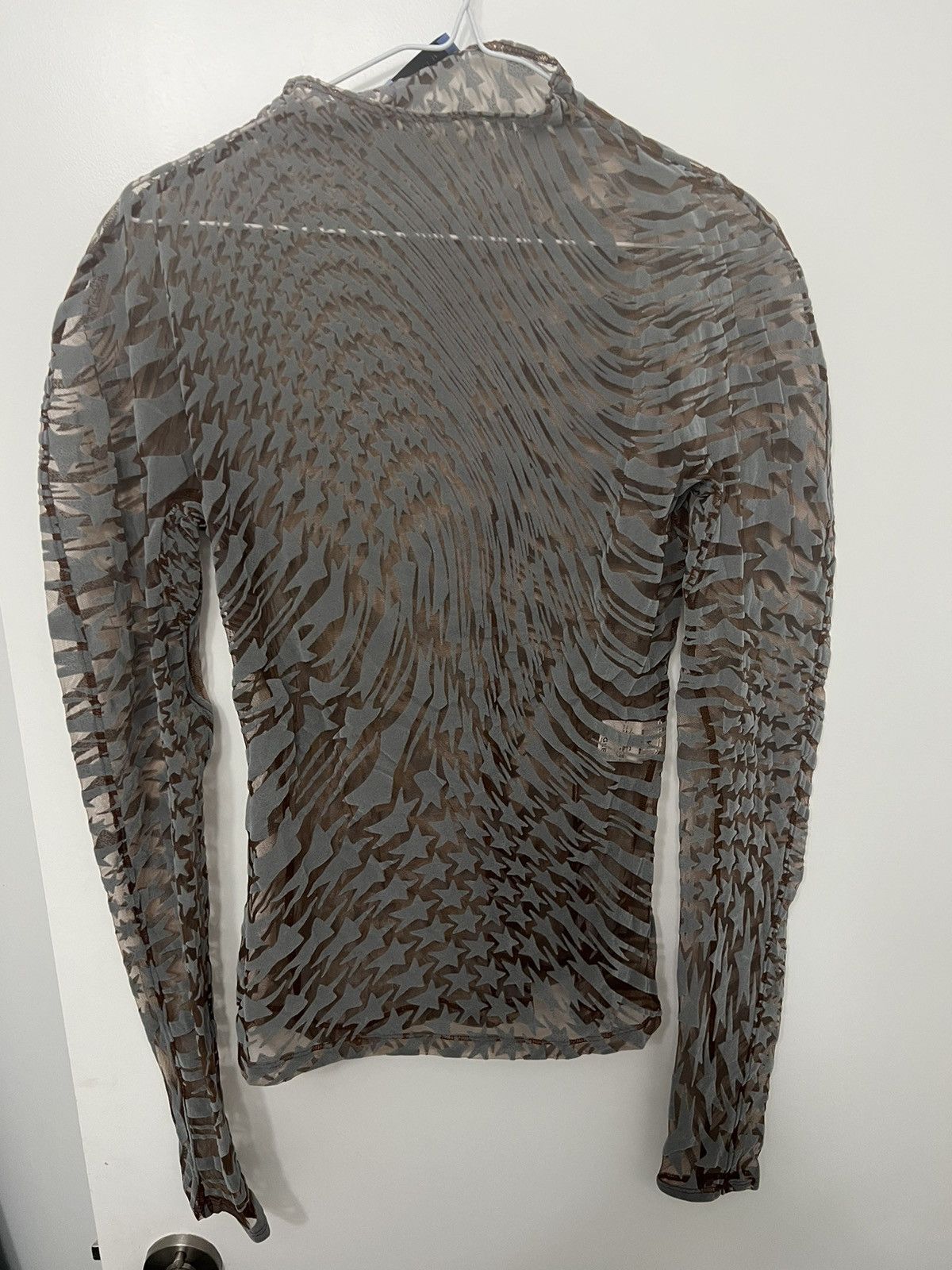 image of Mugler Tan & Grey Star Turtle Neck, Men's (Size Small)