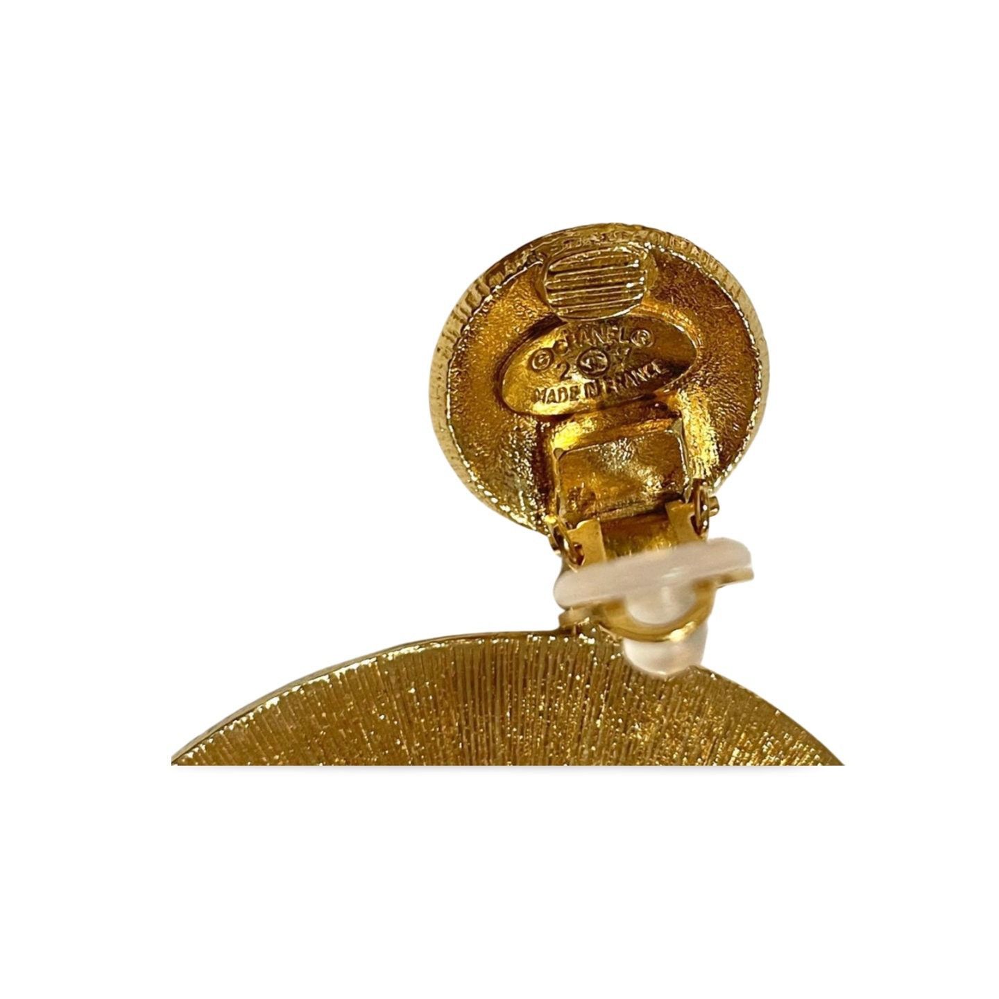 Chanel Vintage CHANEL extra large round hoop earrings with CC mark Size ONE SIZE - 8 Thumbnail