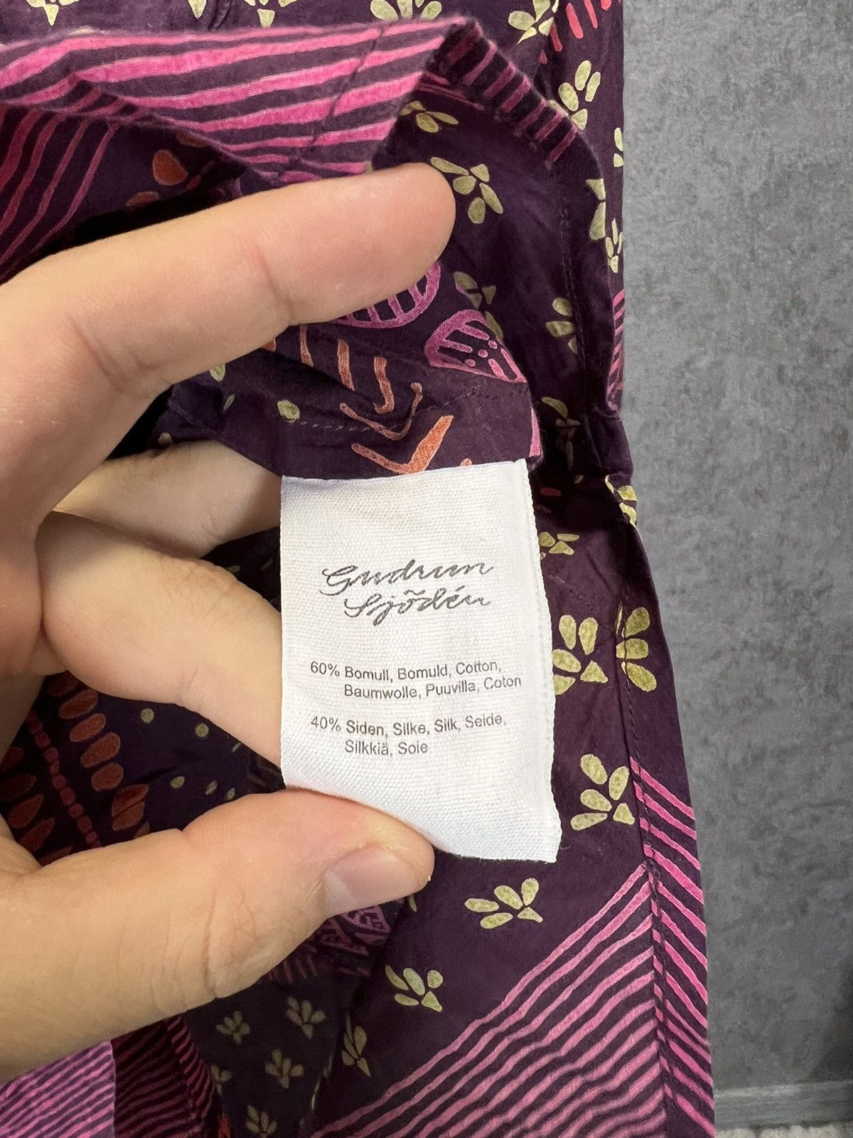 Designer Gudrun Sjoden designer crazy silk shirt Size L / US 10 / IT 46 - 4 Thumbnail