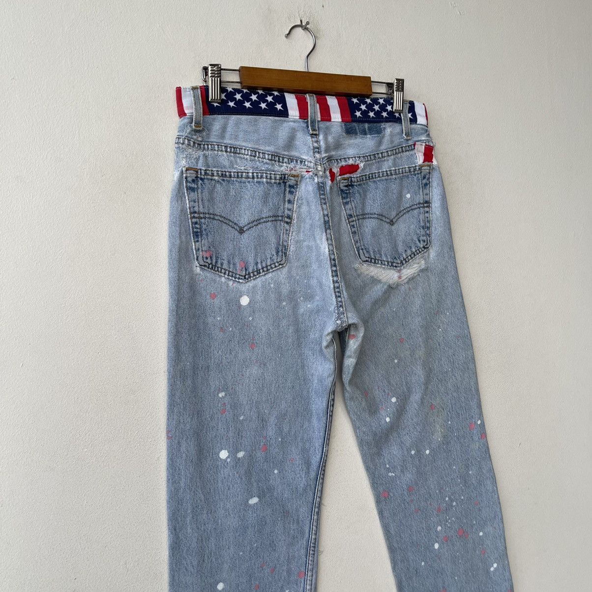 Levi's 90s Levi’s 501 Reworked Americana Paint Splatter Denim Jeans Size US 32 / EU 48 - 12 Thumbnail