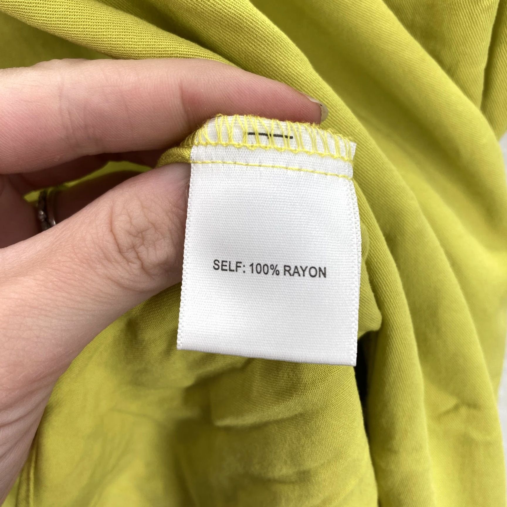 Vintage ROSE + OLIVE Shirt Womens 3X Green Henley Short Sleeve Tunic Rayon Plus Flowy Size XXL / US 16-18 / IT 52-54 - 5 Thumbnail