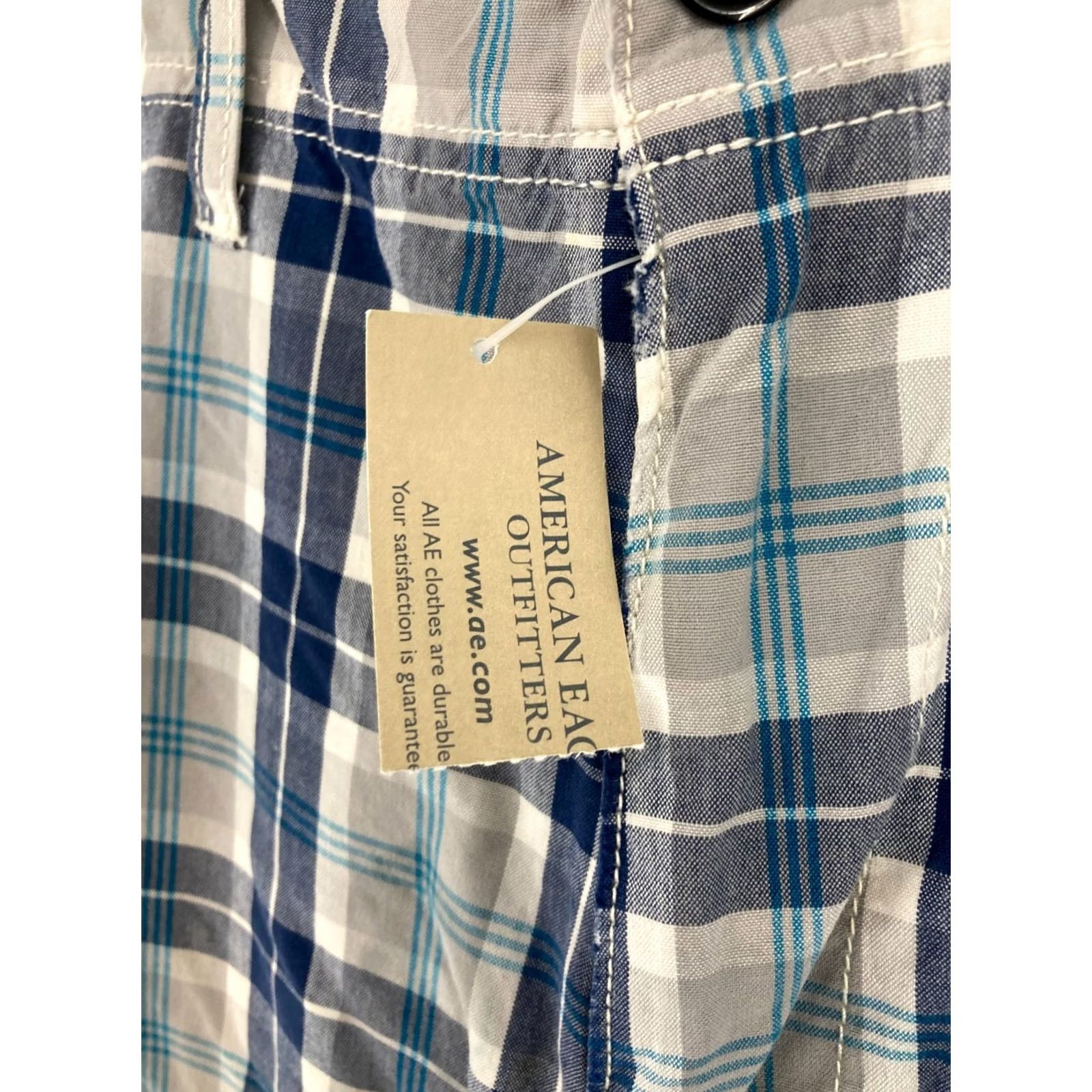 American Eagle Outfitters American Eagle Plaid Shorts Mens 38 Blue Bermuda Casual Cotton NWT Size US 38 / EU 54 - 6 Thumbnail