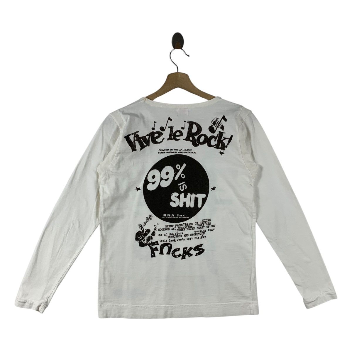 Japanese Brand RNA INC VIVE LA ROCK Muslin Malcom McLaren Style tee Size US M / EU 48-50 / 2 - 4 Thumbnail