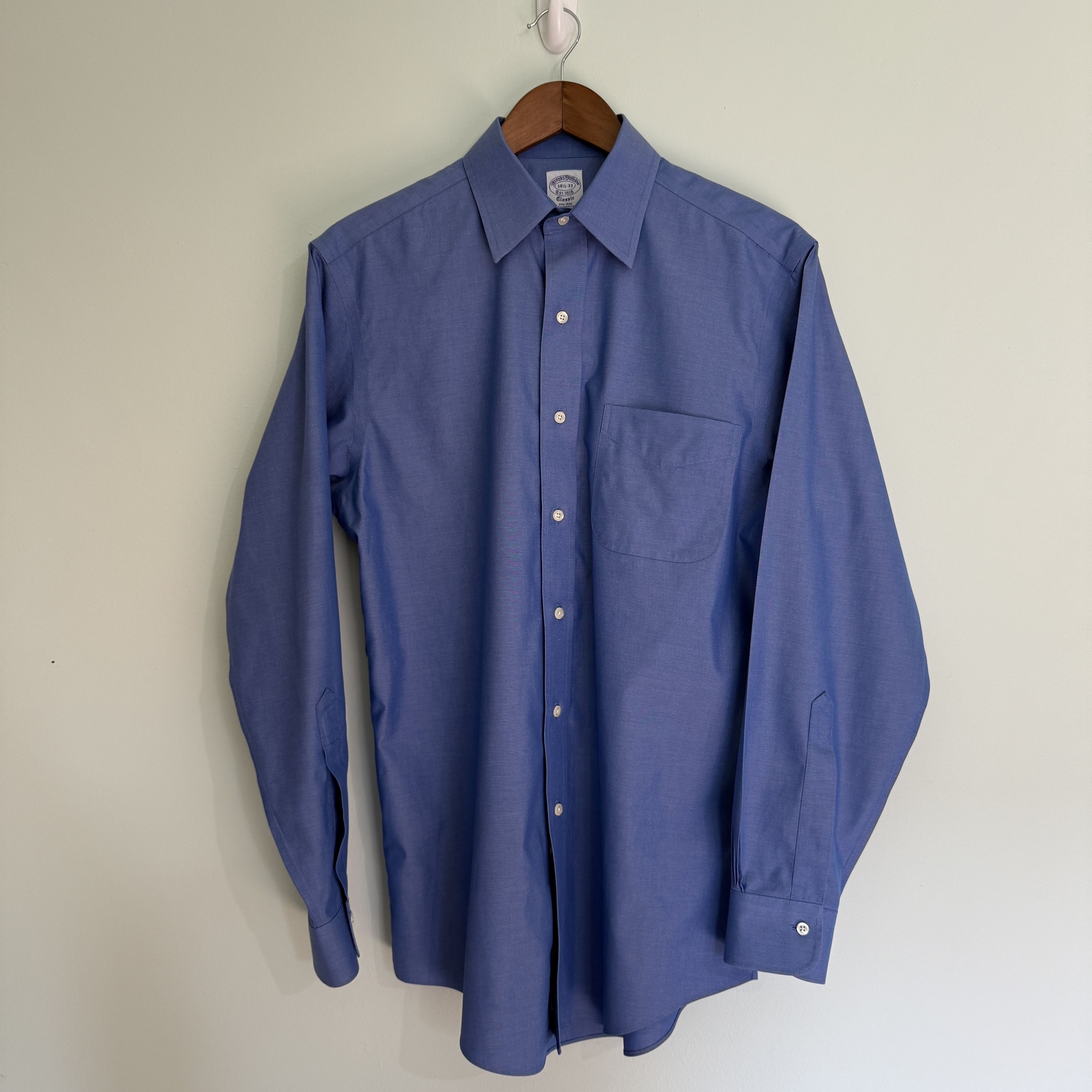 Brooks Brothers Brooks Brothers Non-Iron Supima Dress Shirt | 14.5 x 33 Size US M / EU 48-50 / 2 - 1 Thumbnail